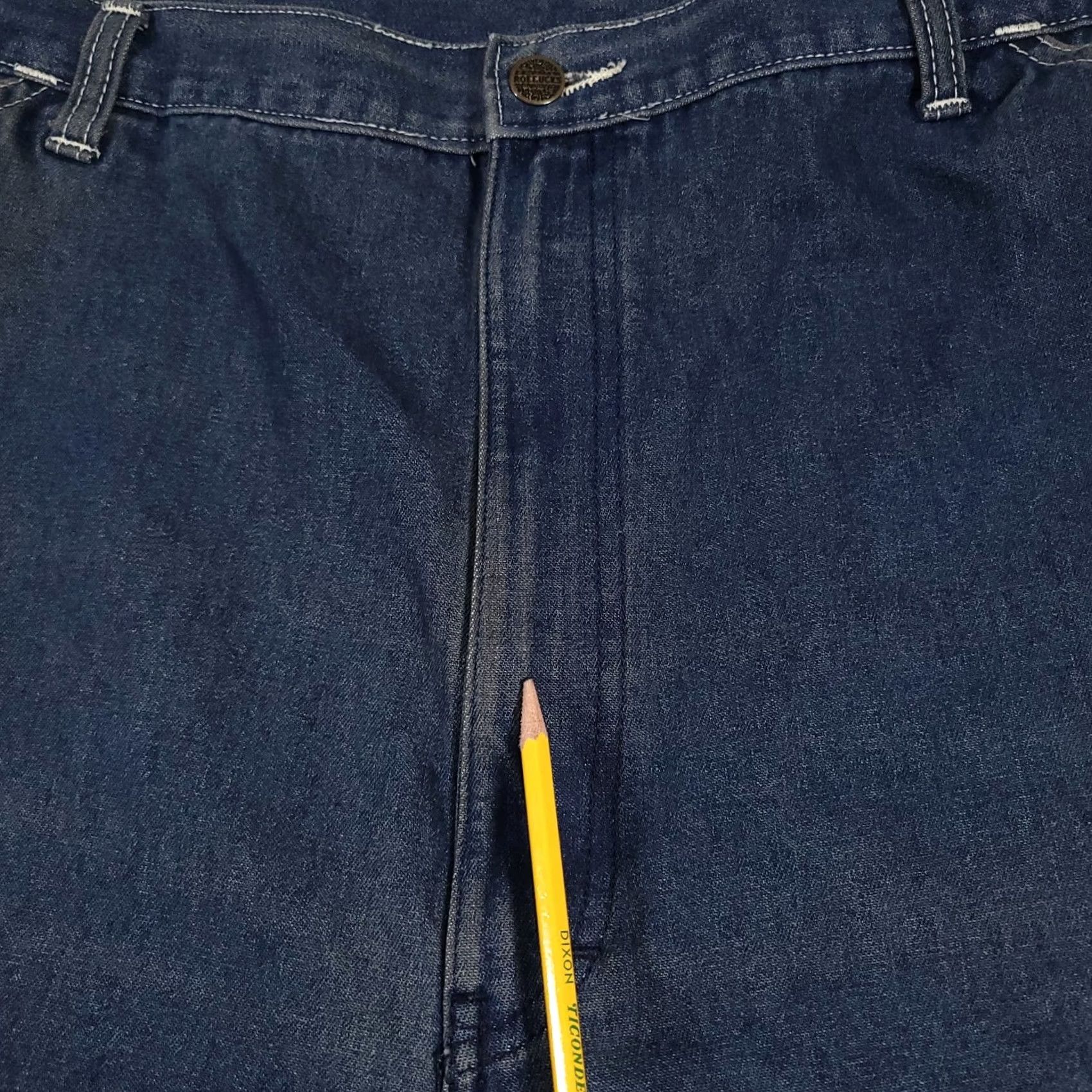 Denime VINTAGE Roebucks Carpenter Jeans Mens 42X30 Denim Dark Wash Straight 80s 40X28 Hemmed Mens Size US 42 / EU 58 - 7 Thumbnail