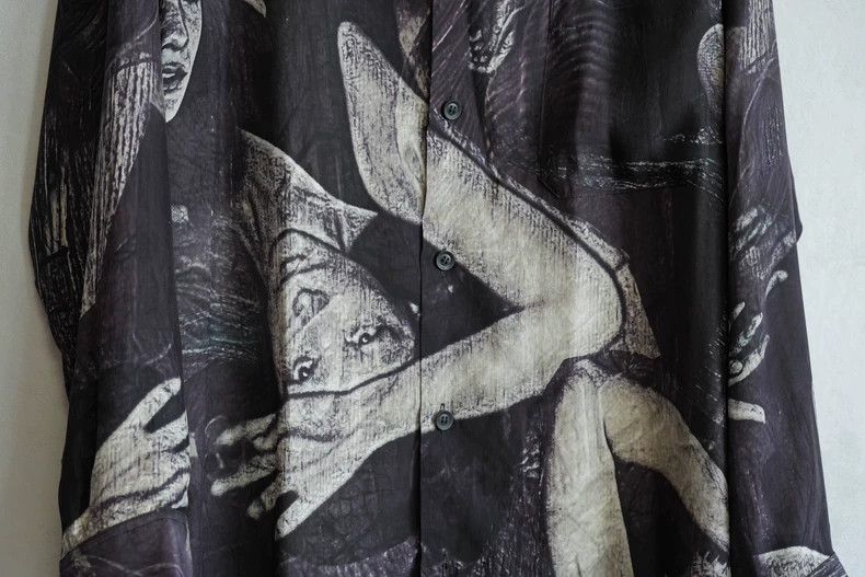 Yohji Yamamoto Yohji Yamamoto22 AWBekshinsky Scarf Collar Shirt 2503-Nexta Size US M / EU 48-50 / 2 - 8 Thumbnail