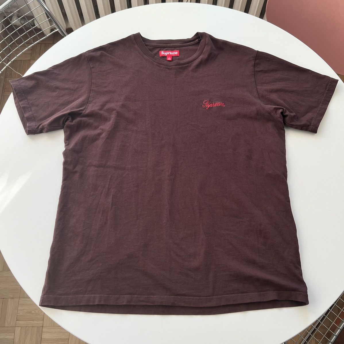Supreme Supreme Washed Script S/S Top L dark brown L Size US L / EU 52-54 / 3 - 1 Thumbnail