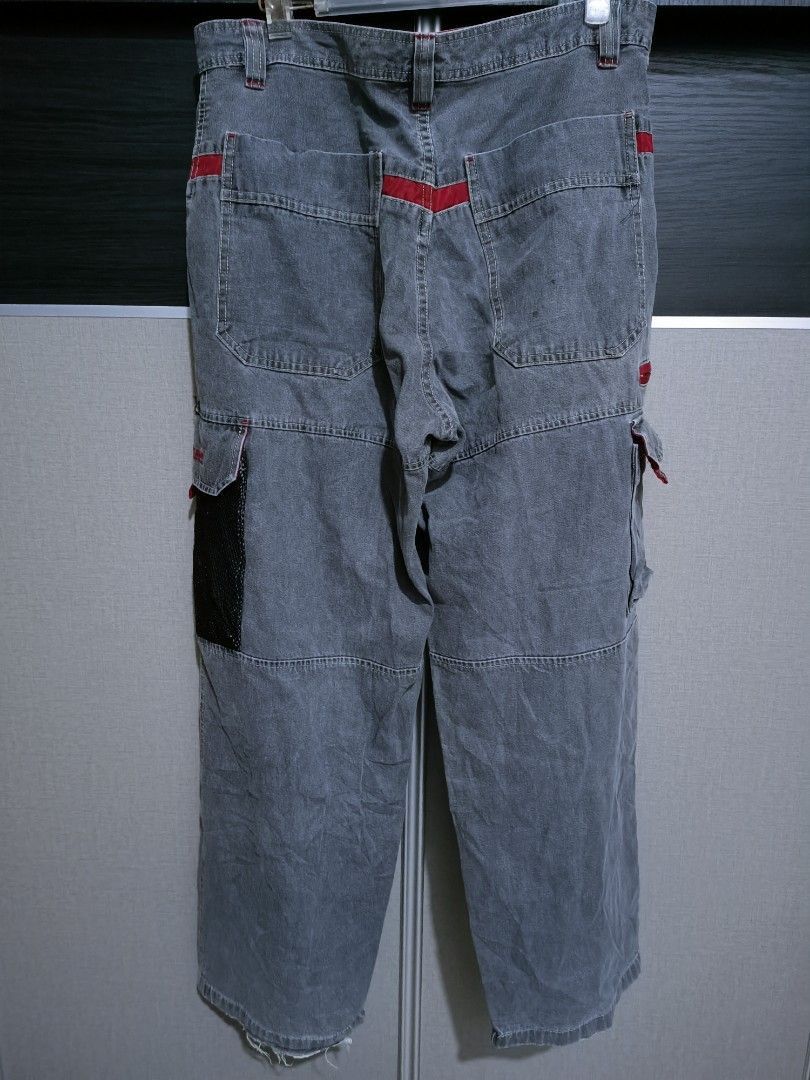 Japanese Brand Y2K Piko Grey Tech Cargo Jeans (W34) Size US 34 / EU 50 - 3 Thumbnail