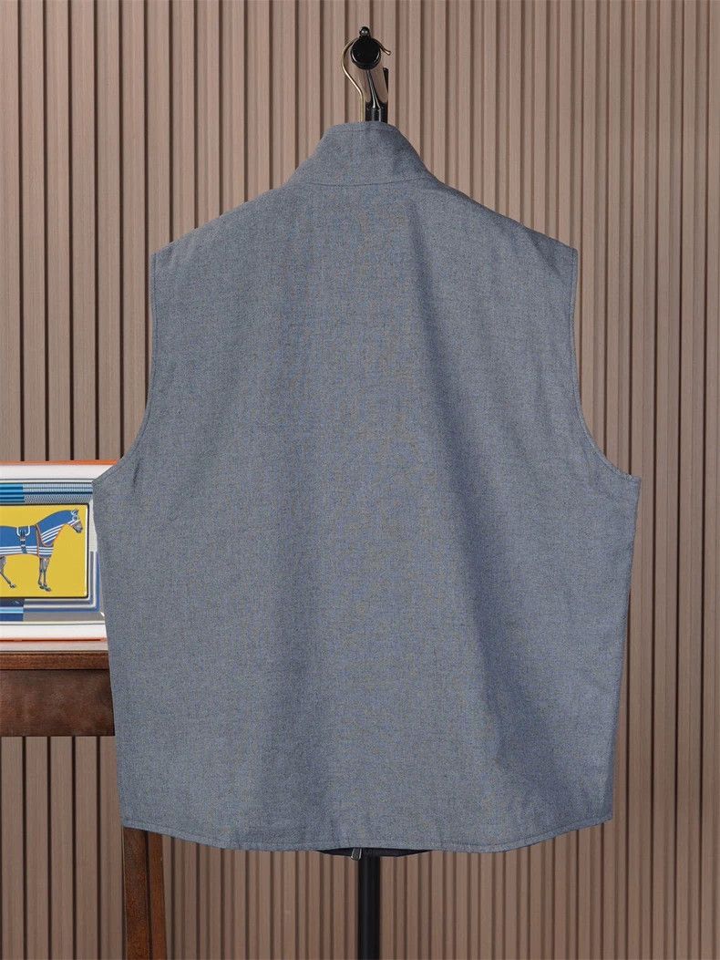 Loro Piana LORO PIANA Double-faced men's cotton vest with one side of Size US XL / EU 56 / 4 - 3 Thumbnail