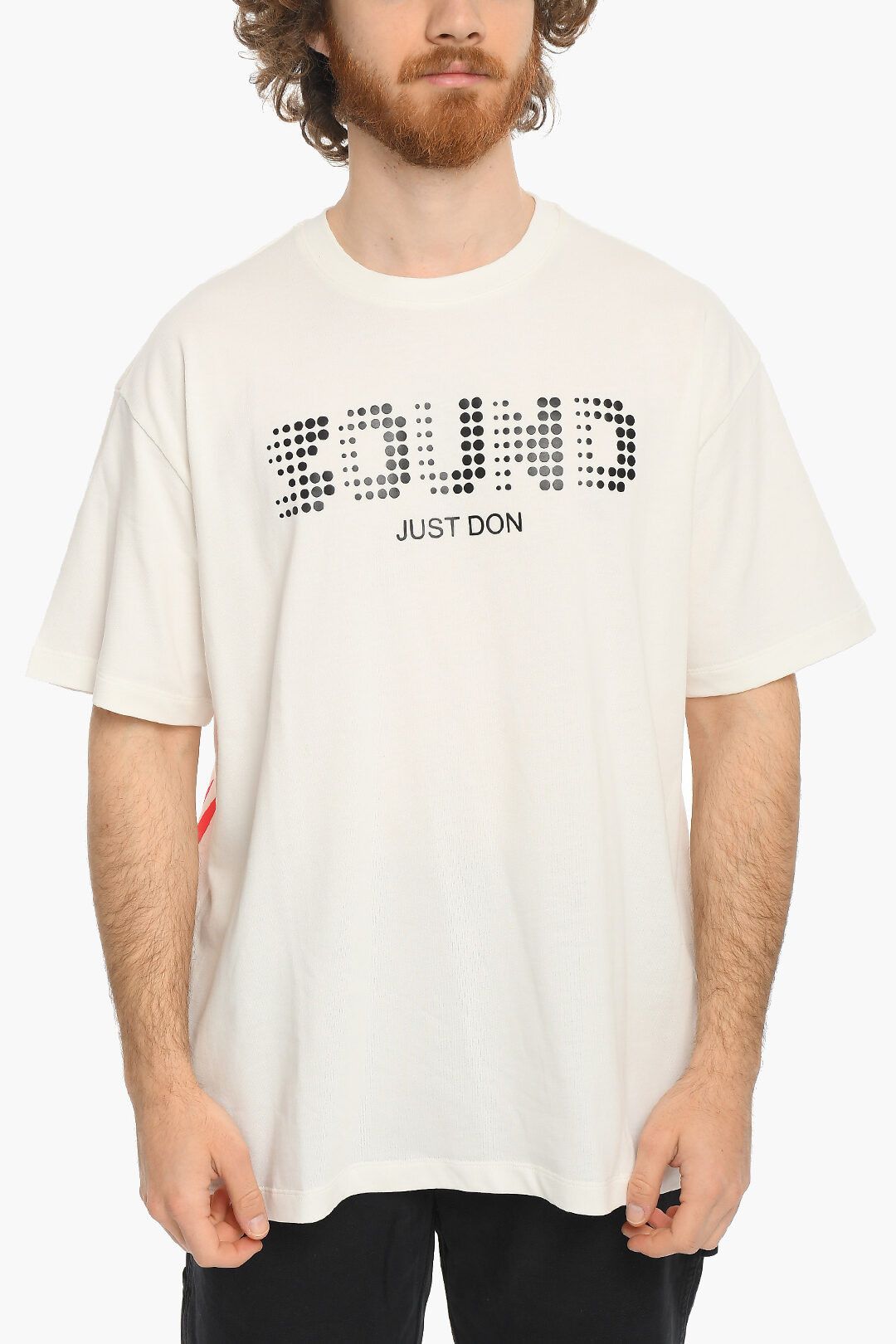 image of Just Don Og1Mm0424 Crewneck T-Shirt In White, Men's (Size XS)