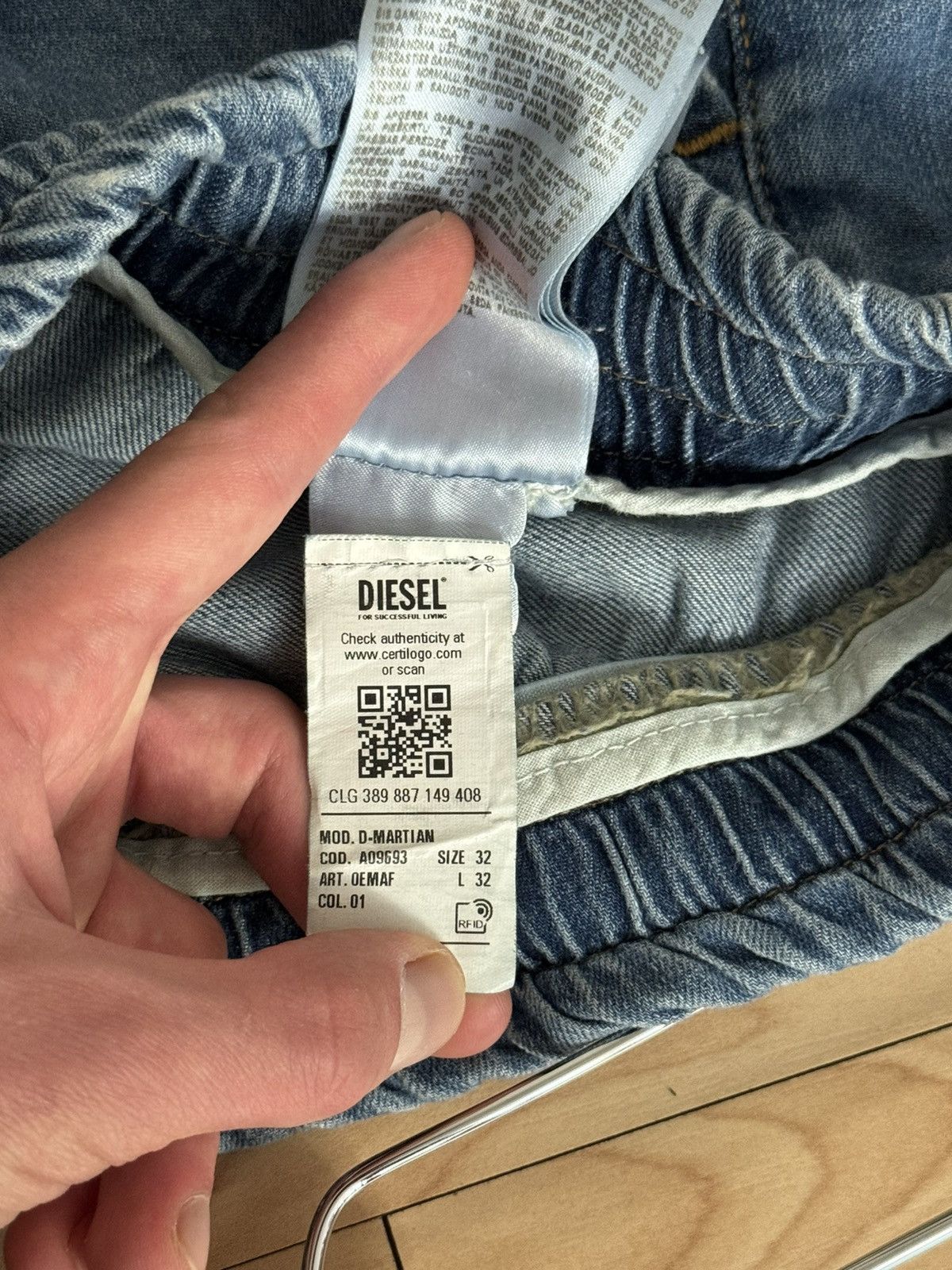Diesel Diesel Soft Denim Distressed Jeans in Blue Size US 32 / EU 48 - 10 Thumbnail
