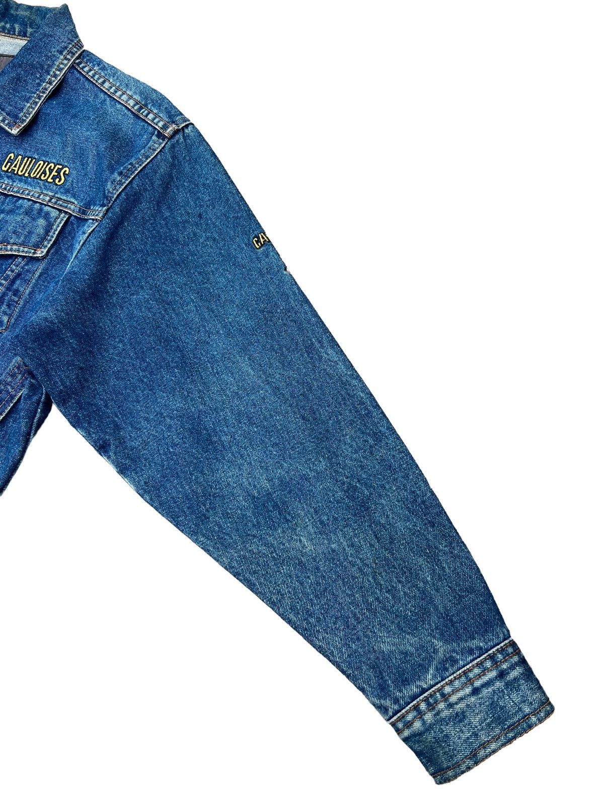 Vintage Vintage 90s Gauloises France Fade Muddy Denim Trucker Jacket Size US M / EU 48-50 / 2 - 11 Thumbnail