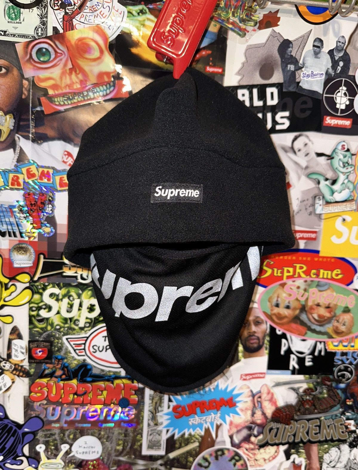 Supreme FW22 DS NEW Supreme Polartec Facemask Beanie Black BOX 