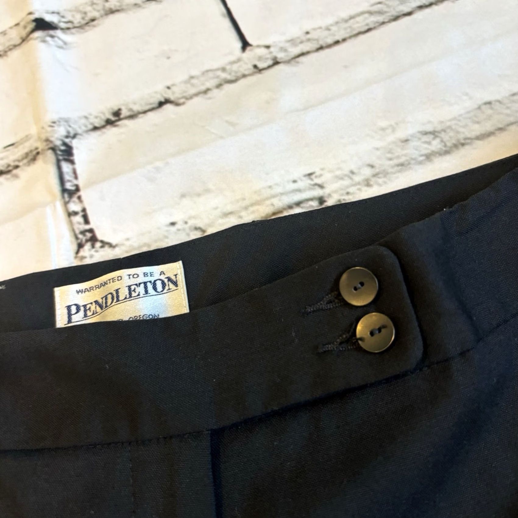 Pendleton VINTAGE Pendleton Womens Dress Pants Slacks Wool Black 14 Regular Inseam 32.5" Adult Womens Size 36" / US 14 / IT 50 - 3 Thumbnail