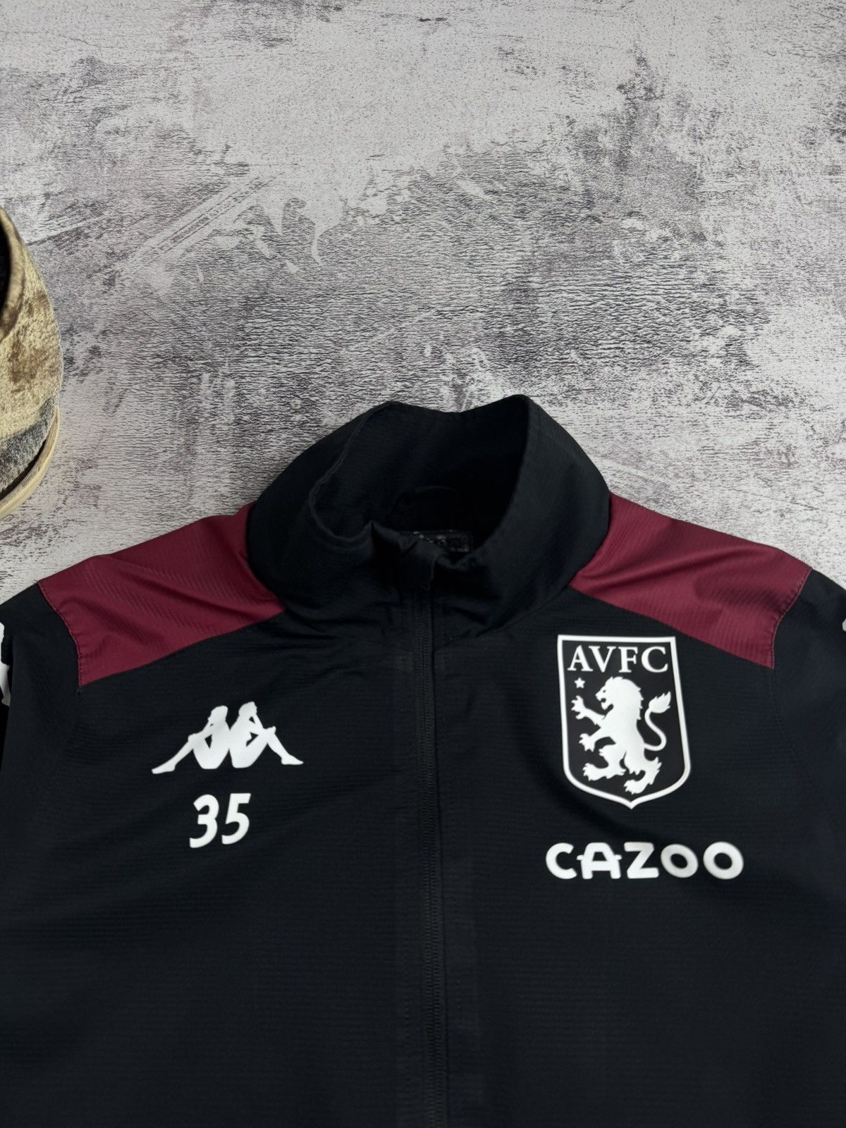 Kappa Aston Villa #35 Player Issue Match Worn Soccer Light Track Jacket Windbreaker Size US S / EU 44-46 / 1 - 6 Thumbnail