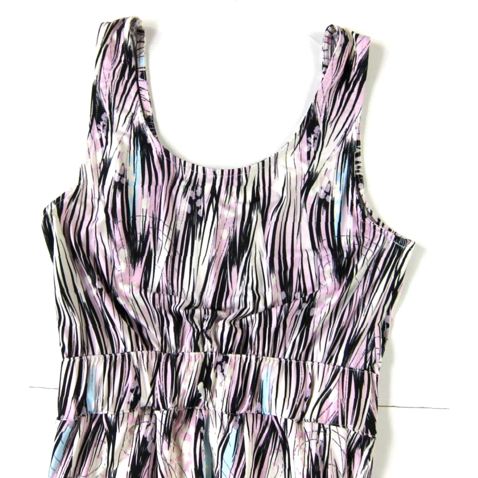 MINKPINK MINKPINK Dress Sleeveless Tank Pink Black Blue Stretch Ruched Sheath Small Women Floor Size S / US 4 / IT 40 - 5 Thumbnail