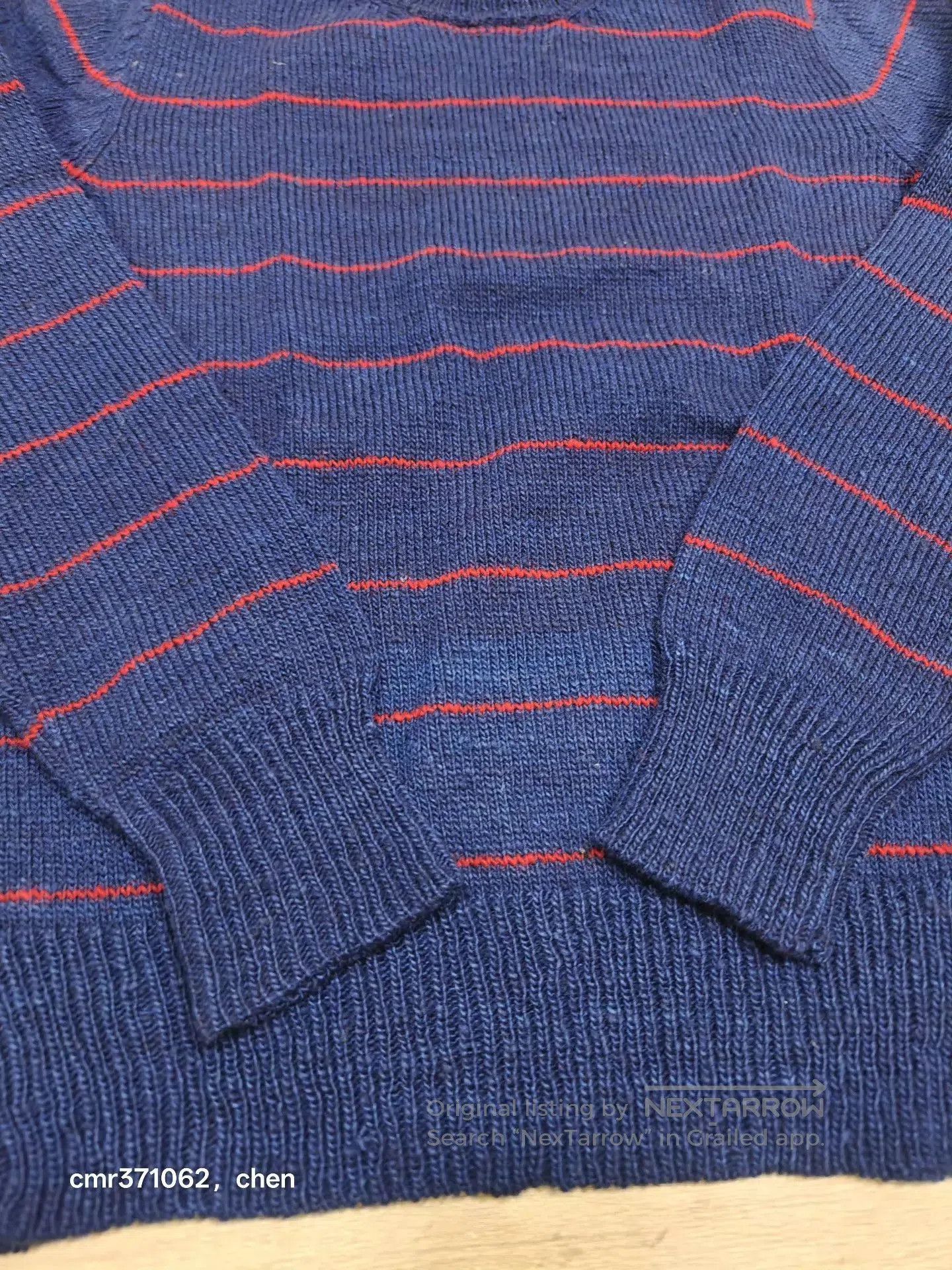 Visvim Blue Striped Long Sleeve Sweater Size M. Size US M / EU 48-50 / 2 - 5 Thumbnail