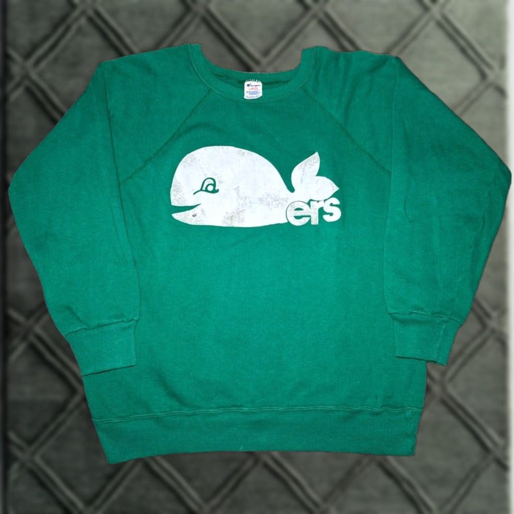 Champion VINTAGE Hartford Whalers Champion Crewneck Sweatshirt NHL Defunct Large Unisex Adults L Green Pullover Mens Size US L / EU 52-54 / 3 - 1 Thumbnail
