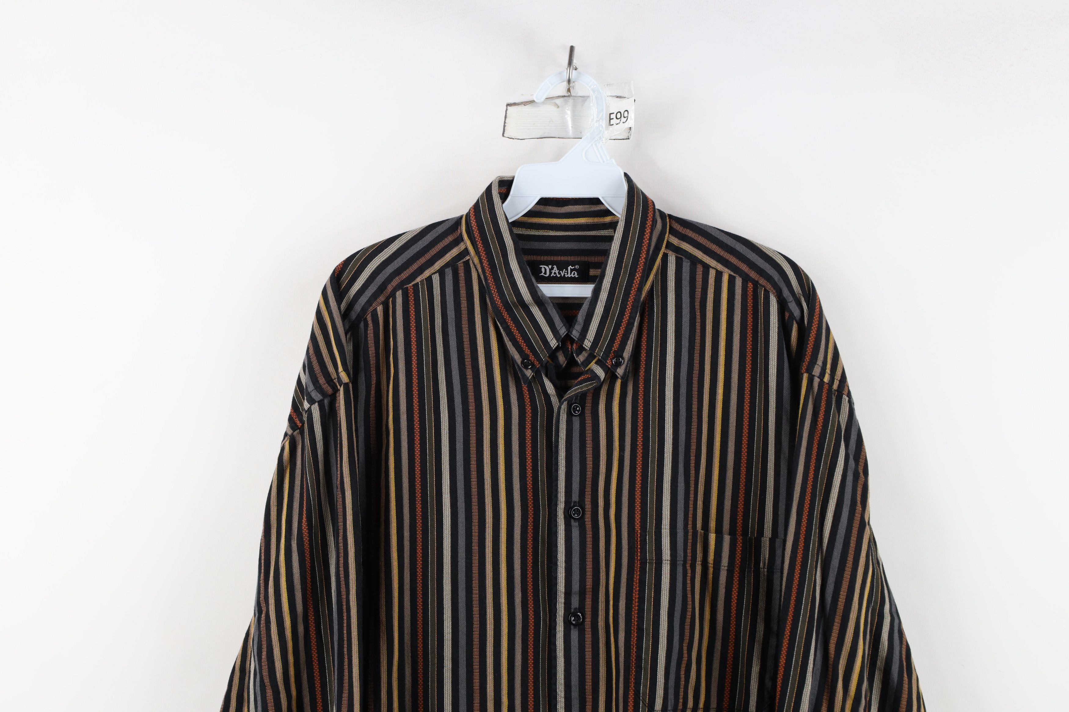 Vintage Vintage 90s Streetwear Striped Collared Button Down Shirt Size US XL / EU 56 / 4 - 2 Thumbnail