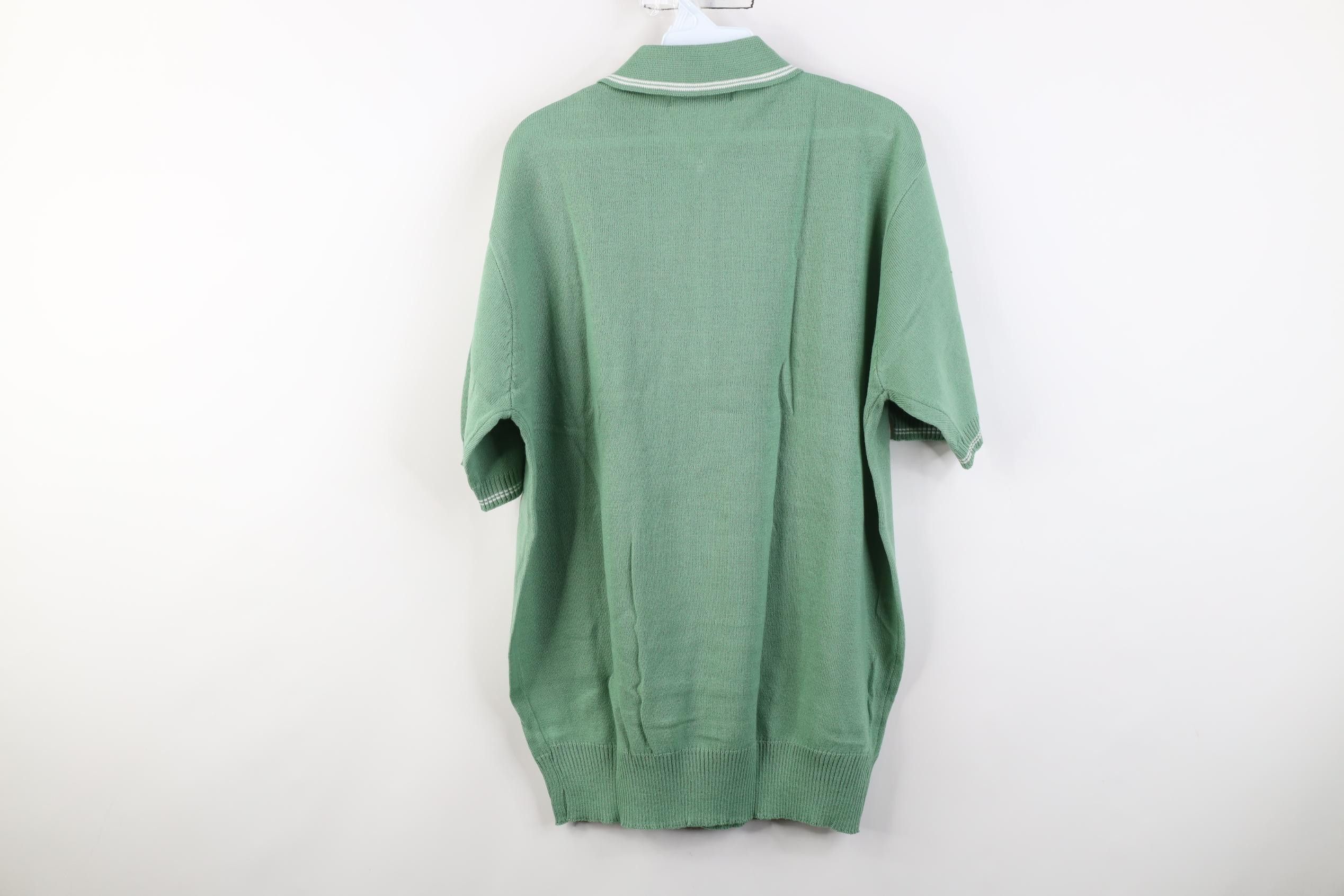 Vintage Vintage 80s 90s Rockabilly 1/4 Zip Knit Pullover Polo Shirt Size US XXL / EU 58 / 5 - 11 Thumbnail