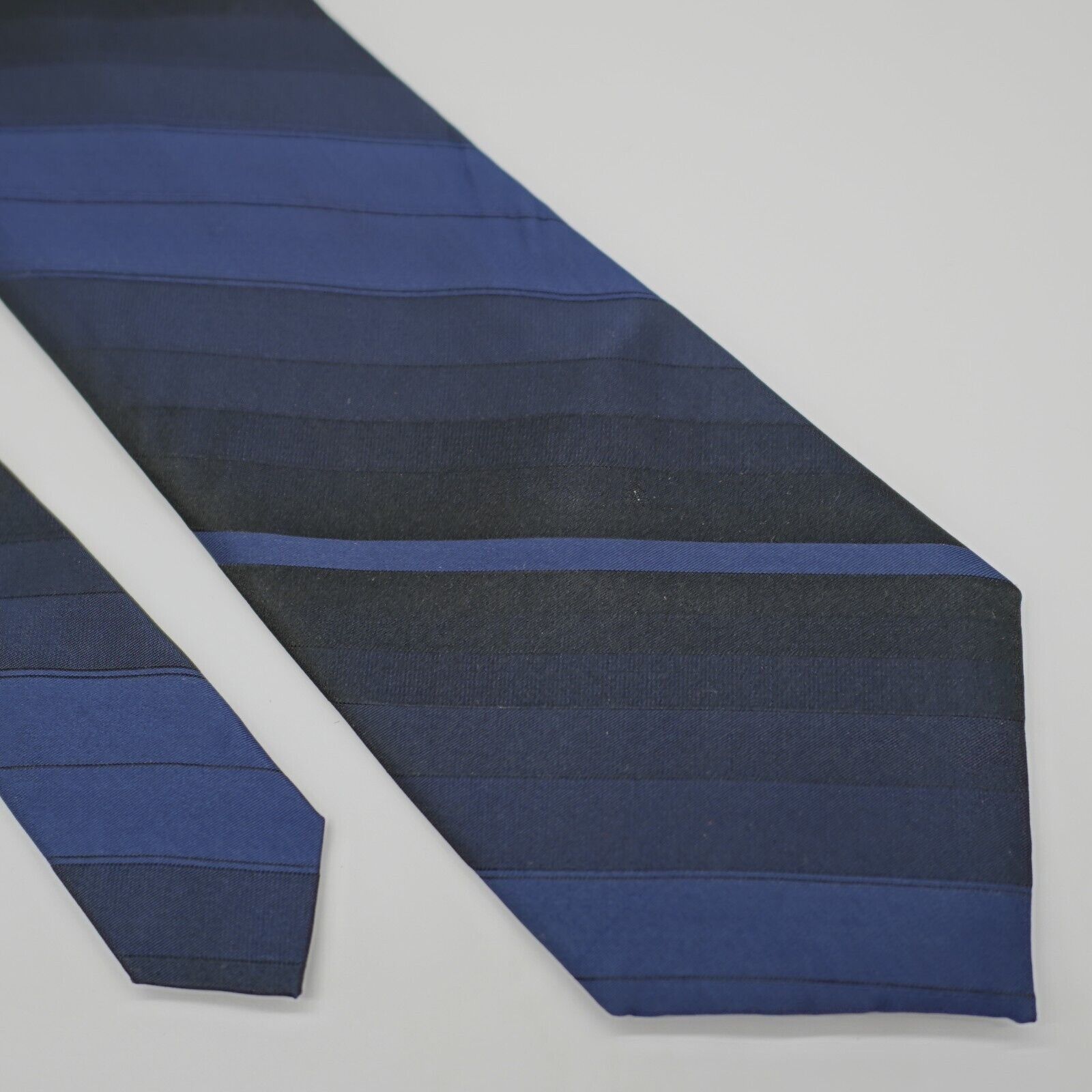 Zylos George Machado Zylos George Machado Blue Woven Striped Silk Tie Size ONE SIZE - 1 Thumbnail