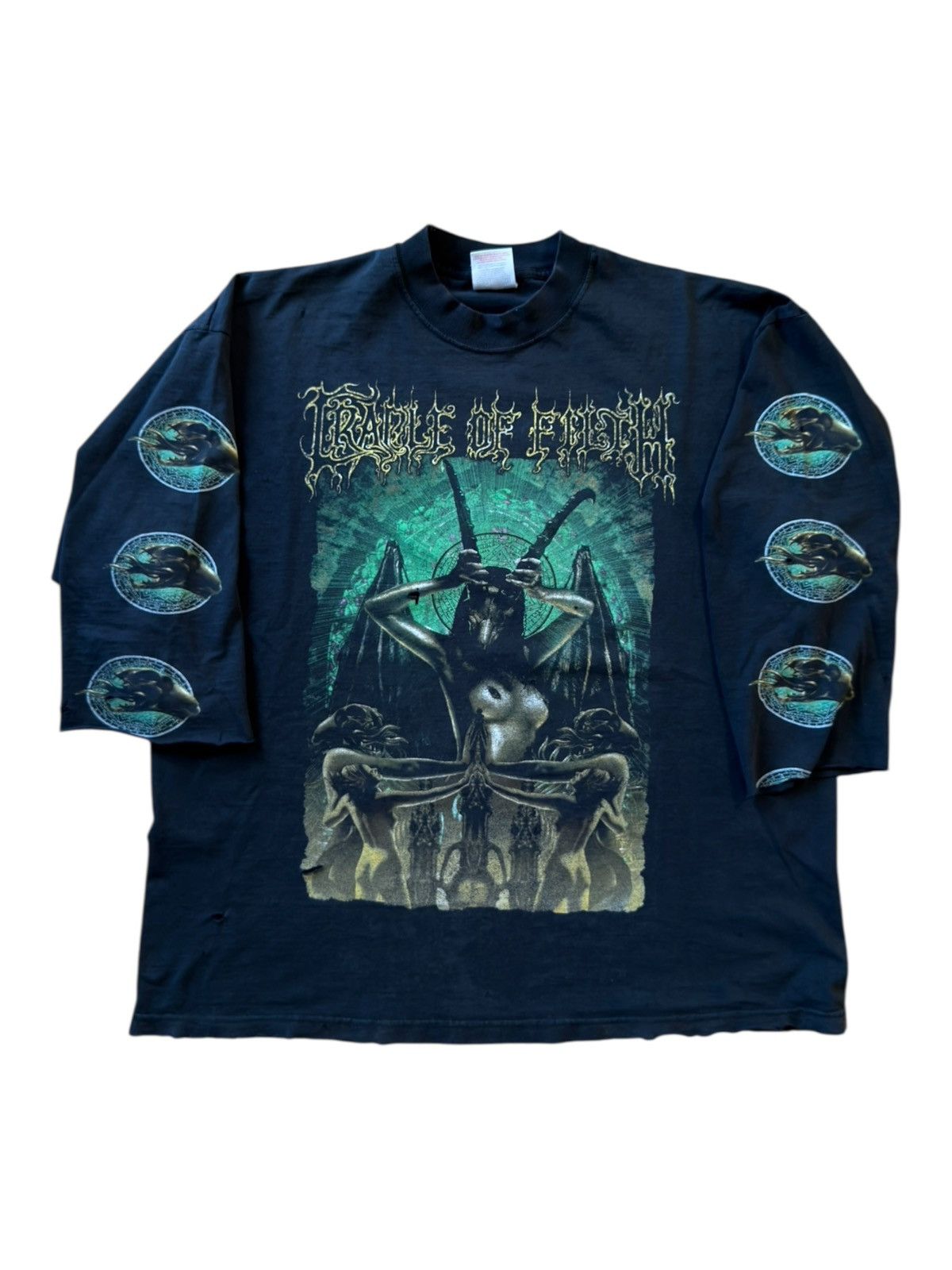 Band Tees *RARE* CRADLE OF FILTH METAL 2001 BLUE GRAPE GOD BLESS SATAN Size US XL / EU 56 / 4 - 1 Thumbnail