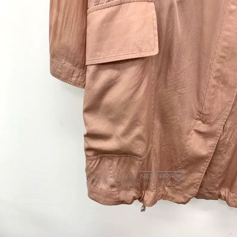 Loro Piana Loro Piana Pink Mulberry Silk Hooded Long Sleeve Trench Co Size S / US 4 / IT 40 - 4 Thumbnail
