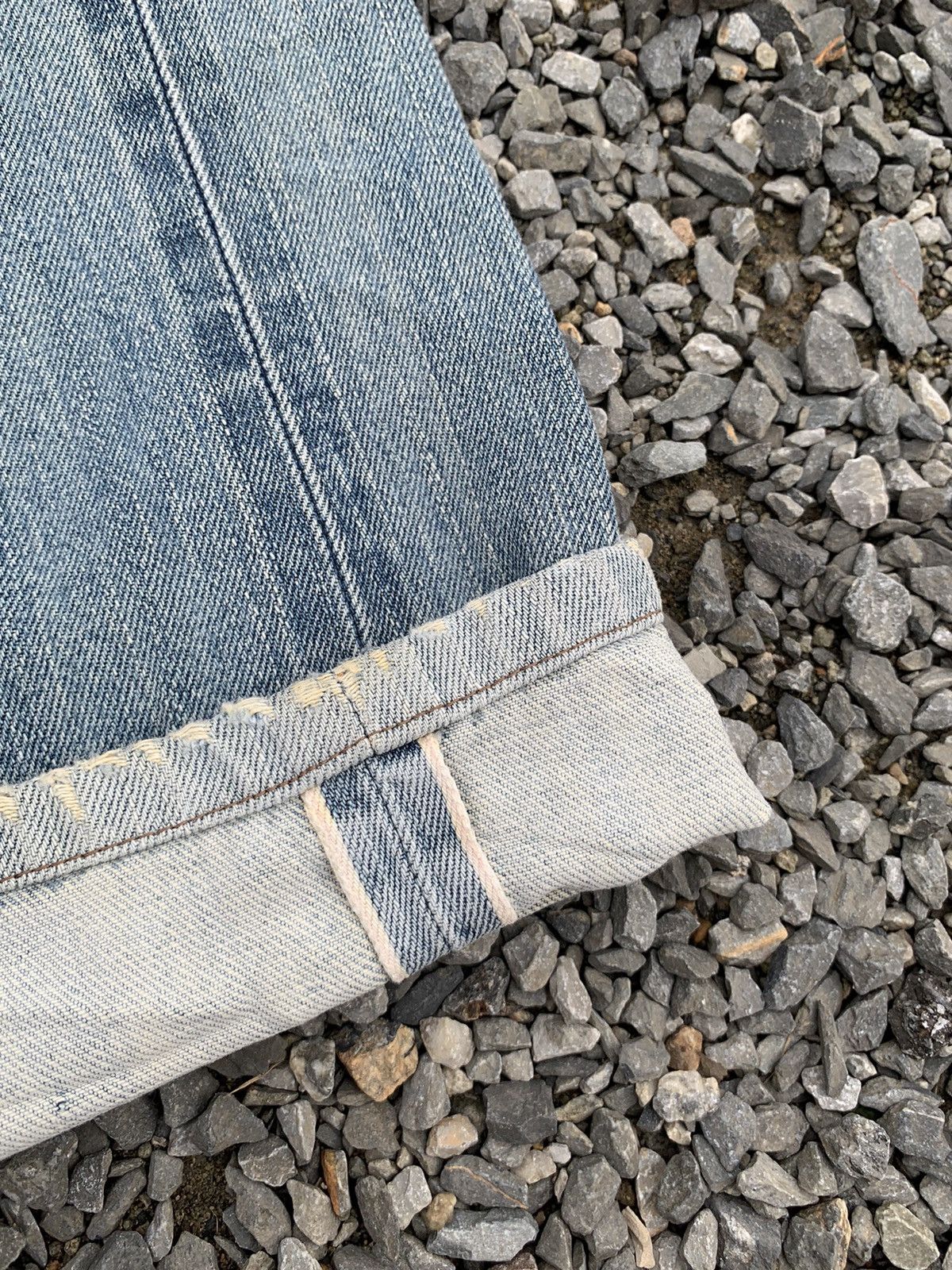 Kapital VINTAGE EDWIN 505 SELVEDGE FADED & RUSTY DISTRESSED DENIM Size US 28 / EU 44 - 10 Thumbnail