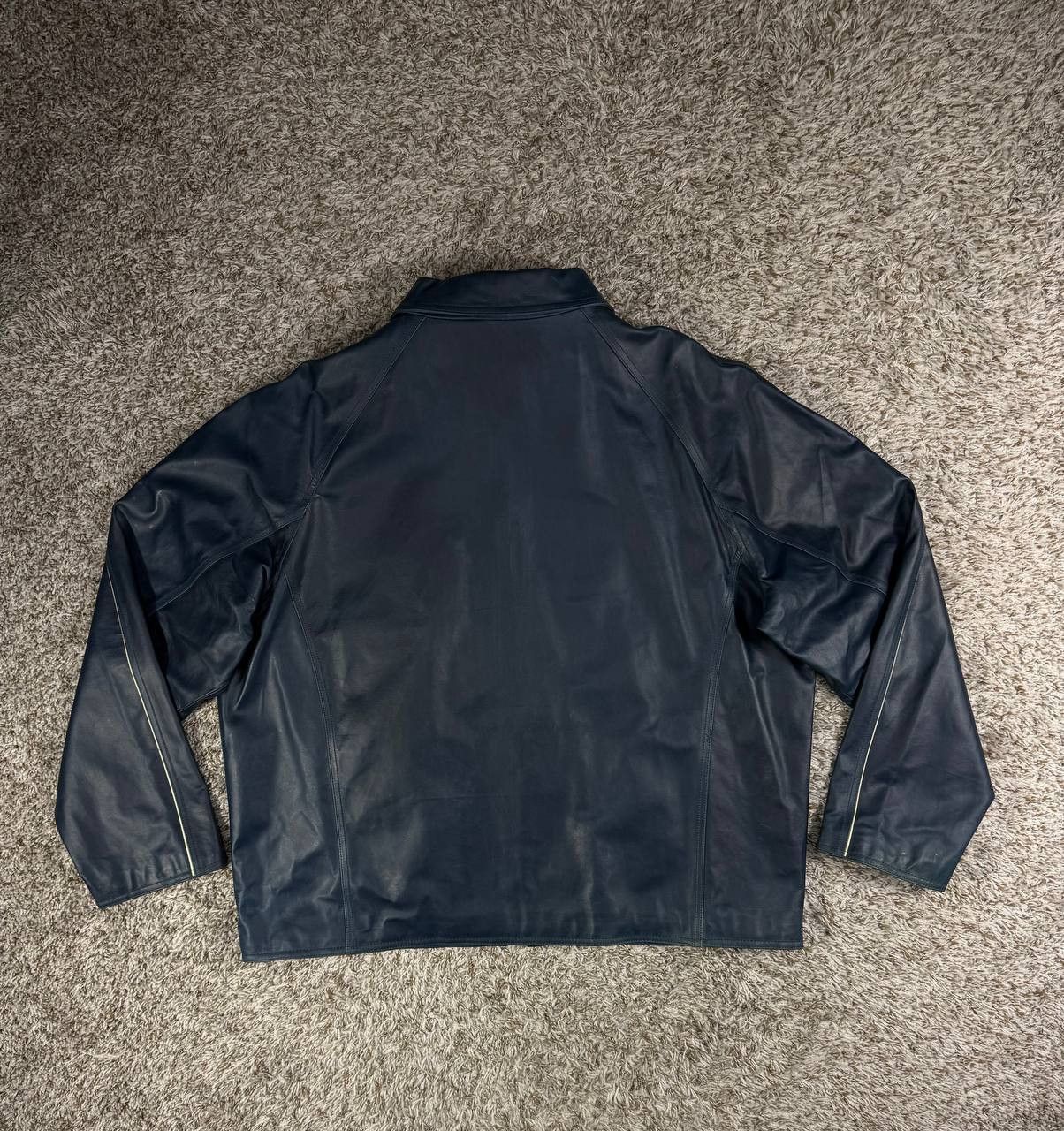 Wilsons Leather Vintage Wilsons Leather M Julian Navy Genuine Leather Jacket Size US XXL / EU 58 / 5 - 19 Thumbnail