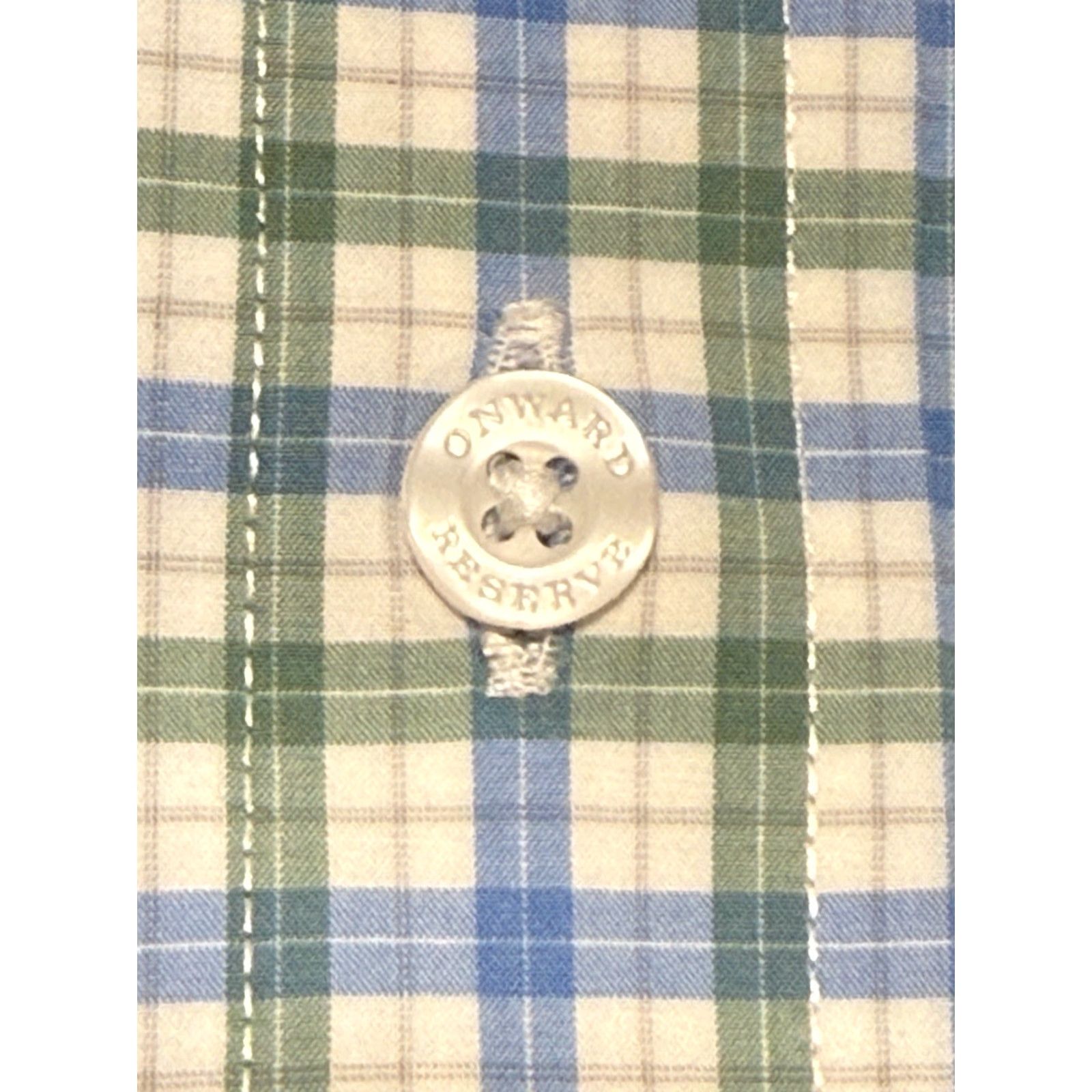 Vintage Onward Reserve Shirt Mens XL Classic Fit Gingham Plaid Button-Up Button-Down Size US XL / EU 56 / 4 - 3 Thumbnail
