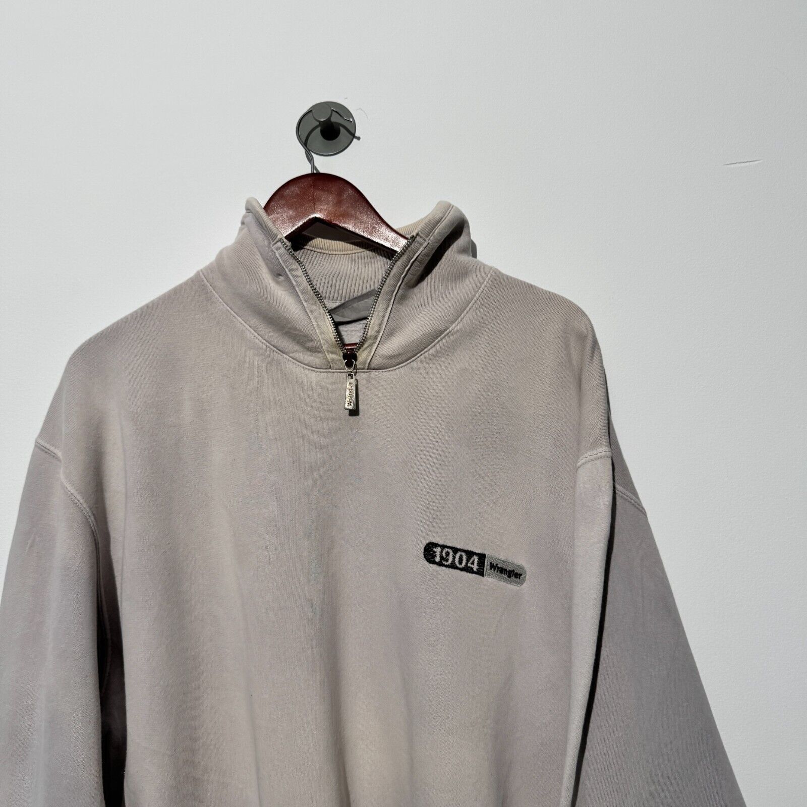 Vintage × Wrangler Vintage Wrangler Unisex White Cotton Sweatshirt Size XL Size US XL / EU 56 / 4 - 6 Thumbnail