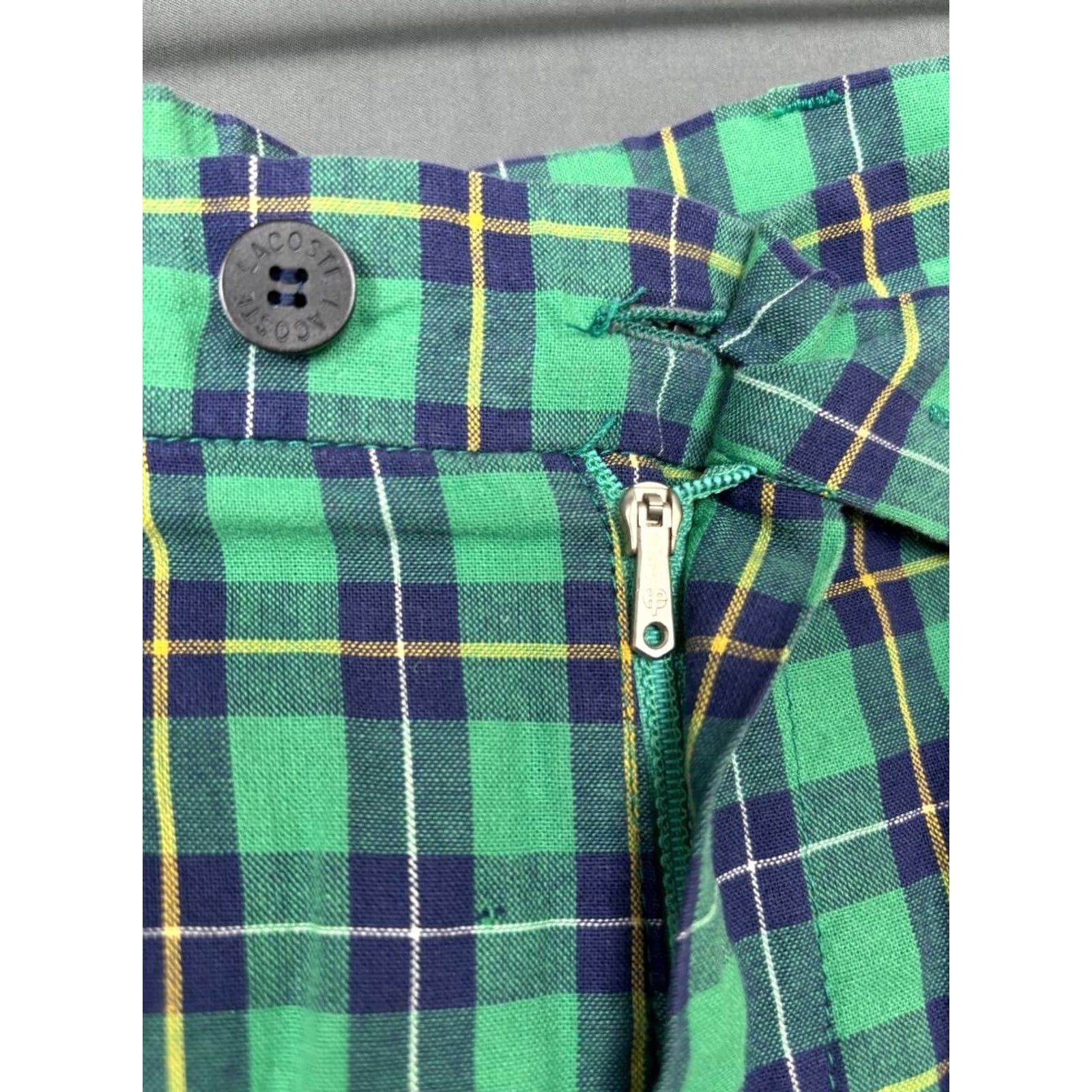 Lacoste Lacoste Chemise Mens Pants Size 42 Green Plaid Cotton Stretch Straight Leg Size US 42 / EU 58 - 4 Thumbnail