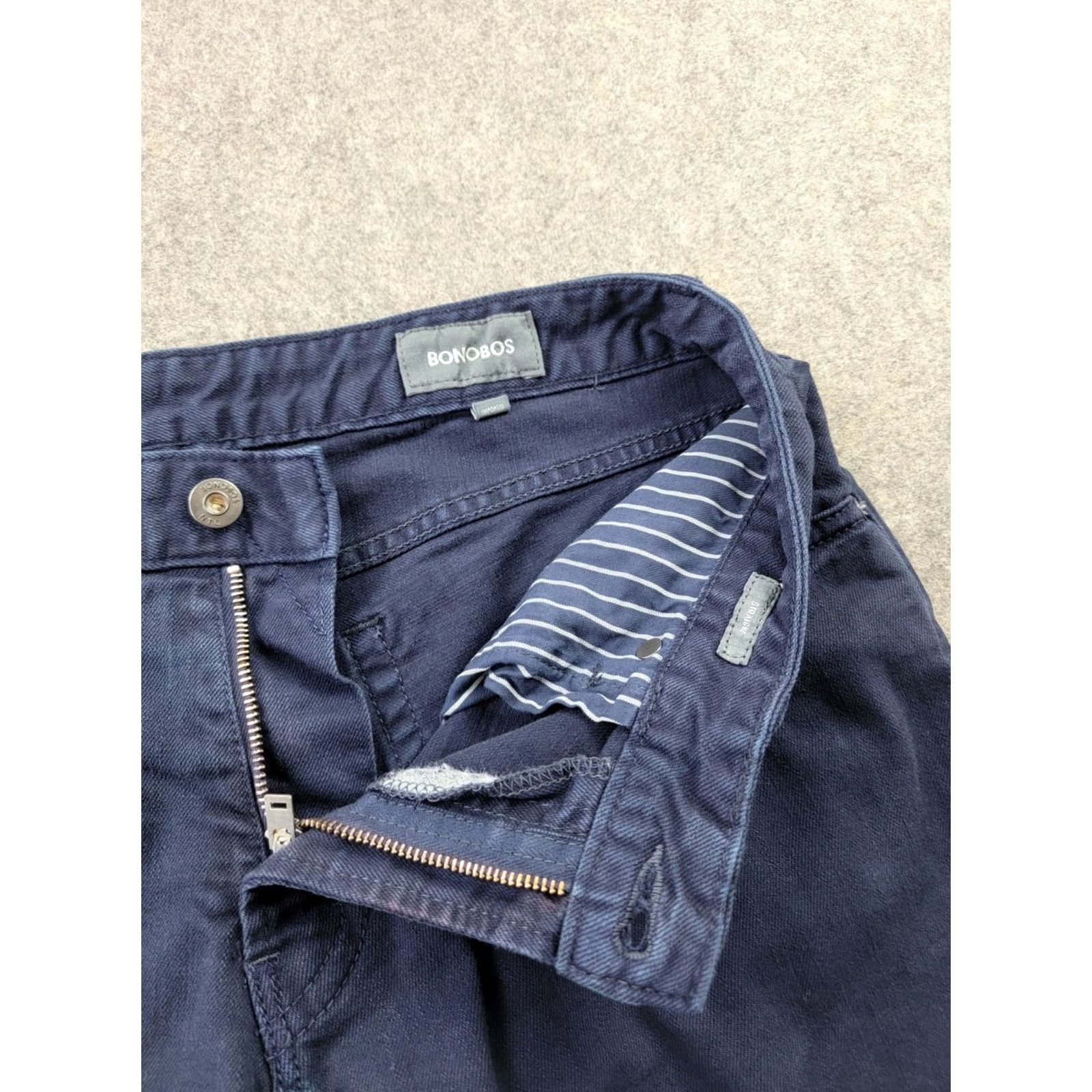 Bonobos Bonobos Jeans Mens 33x30 98 Cotton Spandex Blue Athletic Stretch Straight Leg 5-Pocket Design Regular Vintage: No Size US 33 - 4 Thumbnail