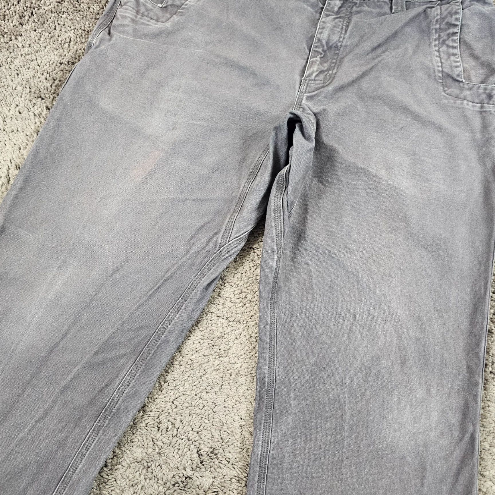 Mountain Khakis VINTAGE Mountain Khakis Pants Men 34x31 Gray Canvas Khakis Relaxed Fit Workwear Size US 34 / EU 50 - 2 Thumbnail