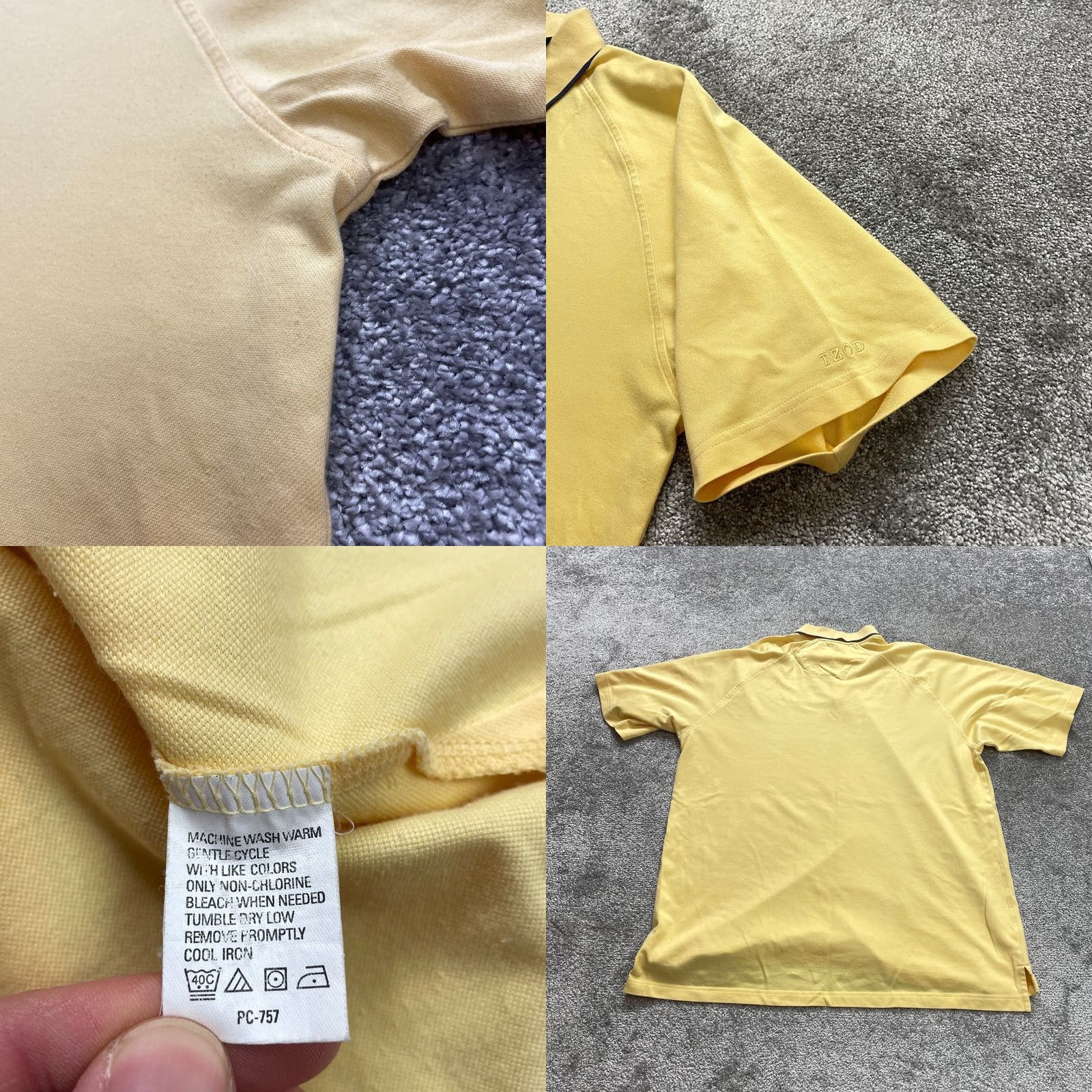 Izod VINTAGE Izod Polo Shirt Mens XL Yellow Short Sleeve Pima Cotton Preppy Rugby Collared Size US XL / EU 56 / 4 - 8 Thumbnail