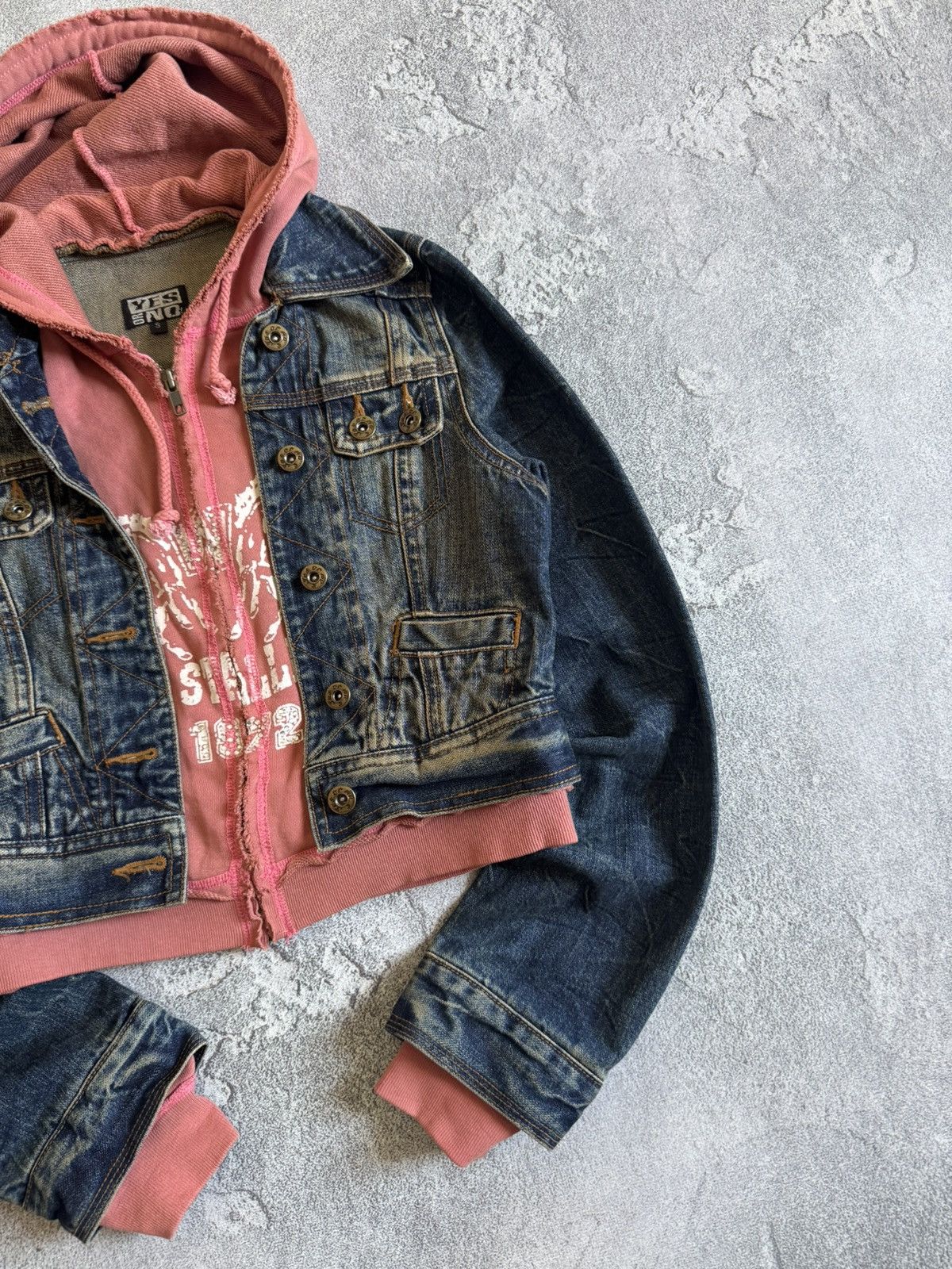 Vintage S/size retro archive jacket y2k + hoodie L.G.B.