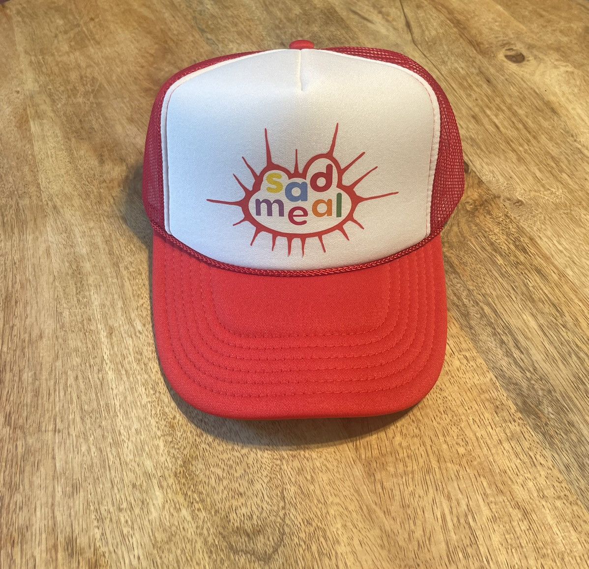 Drain Gang × Sad Boys Sad Meal ( Bladee ) hat red version Released by F1lthy/WOD Size ONE SIZE - 1 Thumbnail