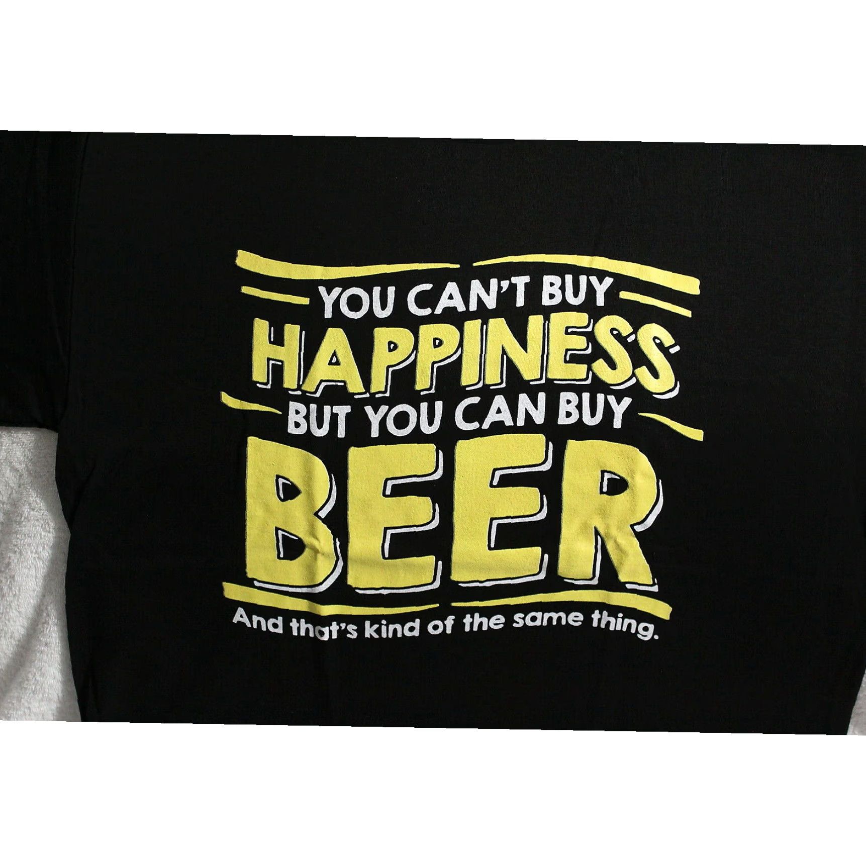 Vintage FUNNY BEER GRAPHIC TEE Mens Black Alstyle Apparel T-Shirt Large Size US XL / EU 56 / 4 - 1 Thumbnail
