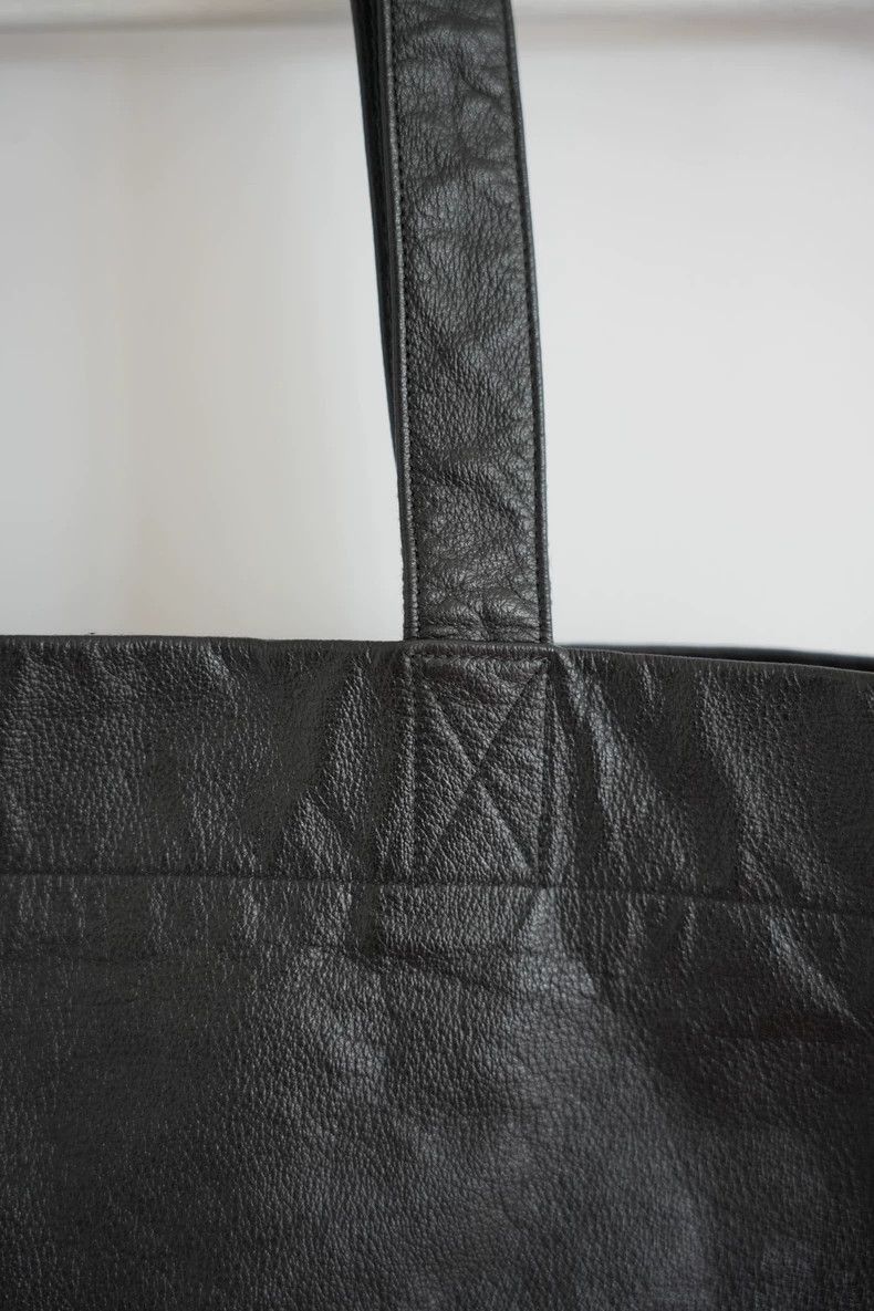 Yohji Yamamoto Yohji Yamamoto Yohji Yamamoto Leather Tote Bag with Signat Size ONE SIZE - 4 Thumbnail