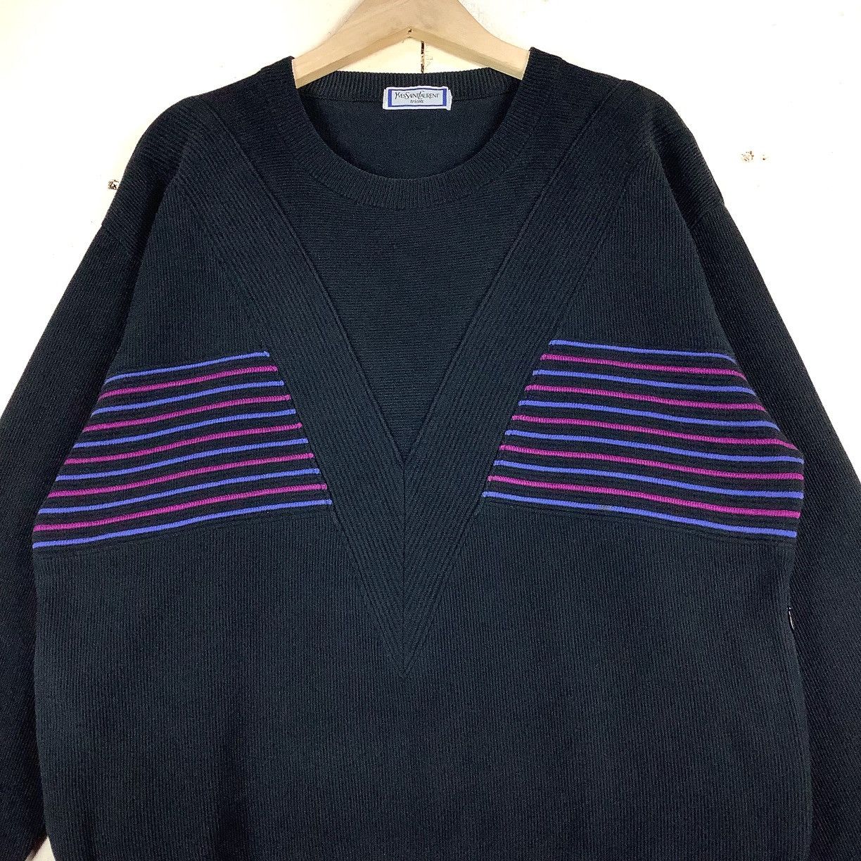 Yves Saint Laurent Yves Saint Laurent Sweatshirt Plain Double Pockets Pullover Size S / US 4 / IT 40 - 2 Thumbnail