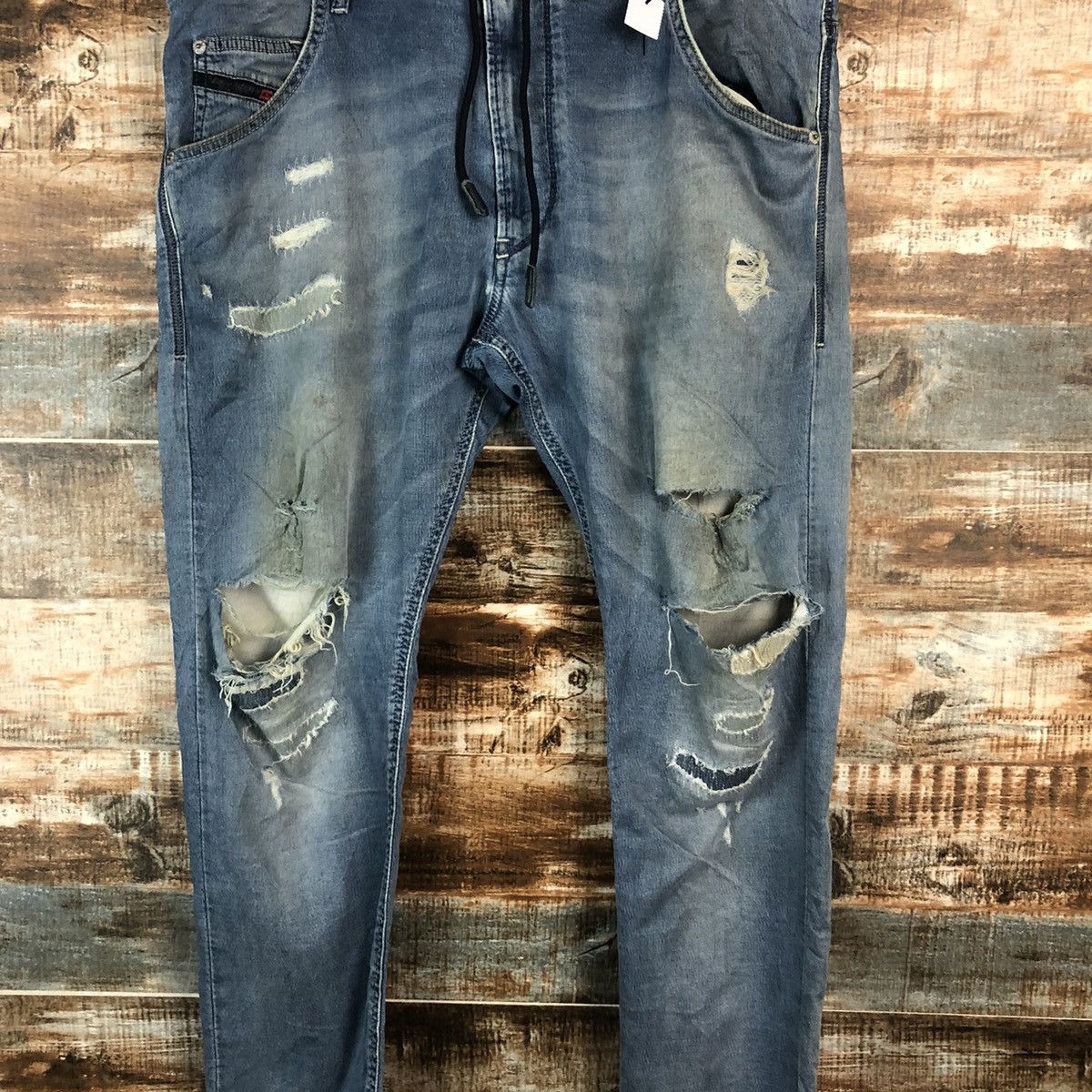 Diesel Diesel Blue Distressed Denim Pants #A2092 Size US 33 - 5 Thumbnail