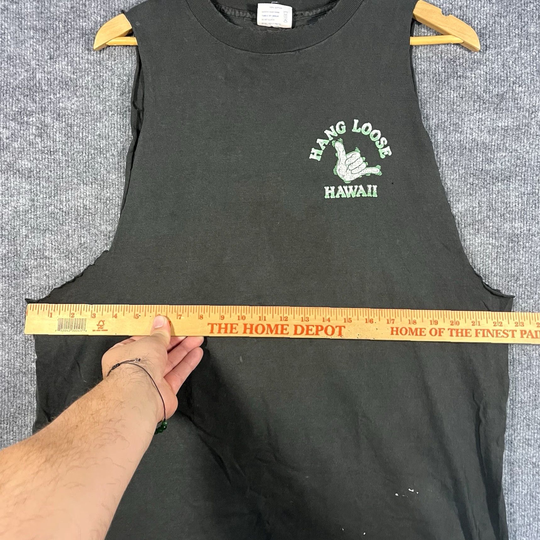 Vintage VINTAGE Hawaii Hang Loose T Shirt XL 80s USA Black Cotton Men Short Sleeve Graphic Tee Cutoff Surf Hawaii USA Made Mens Size US XL / EU 56 / 4 - 7 Thumbnail