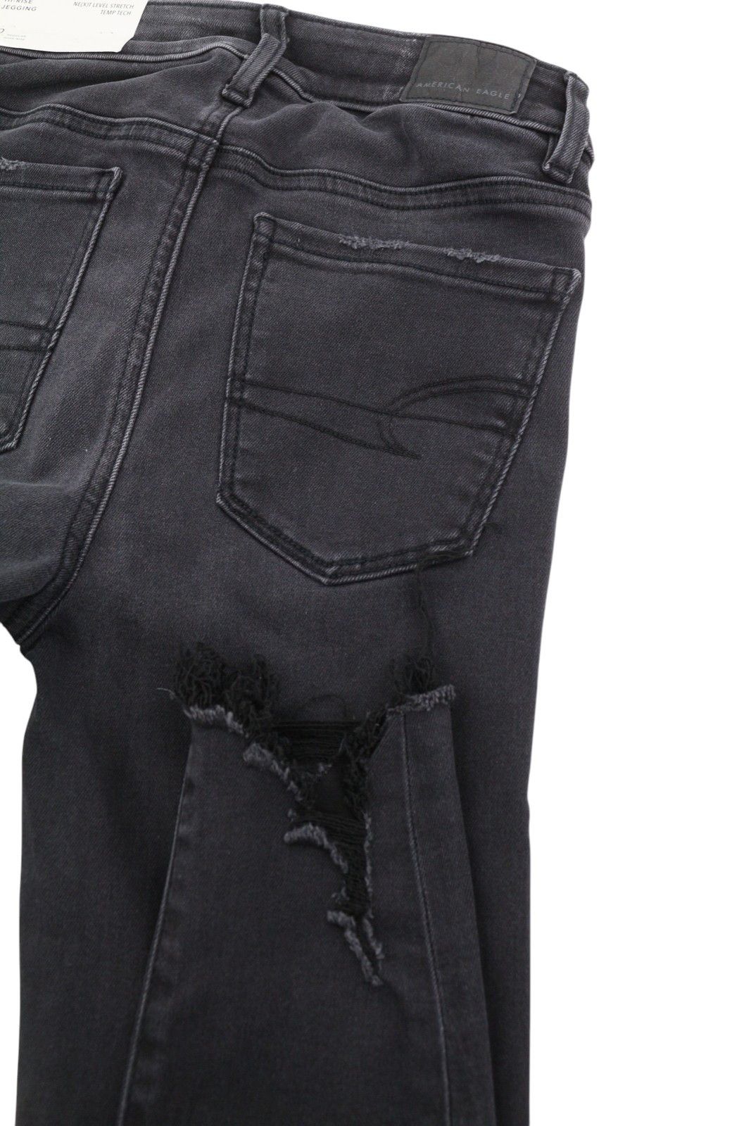 American Eagle Outfitters HI-RISE JEGGING W24 Raven Black Jeans 88998 Size 24" / US 00 / IT 34 - 5 Thumbnail