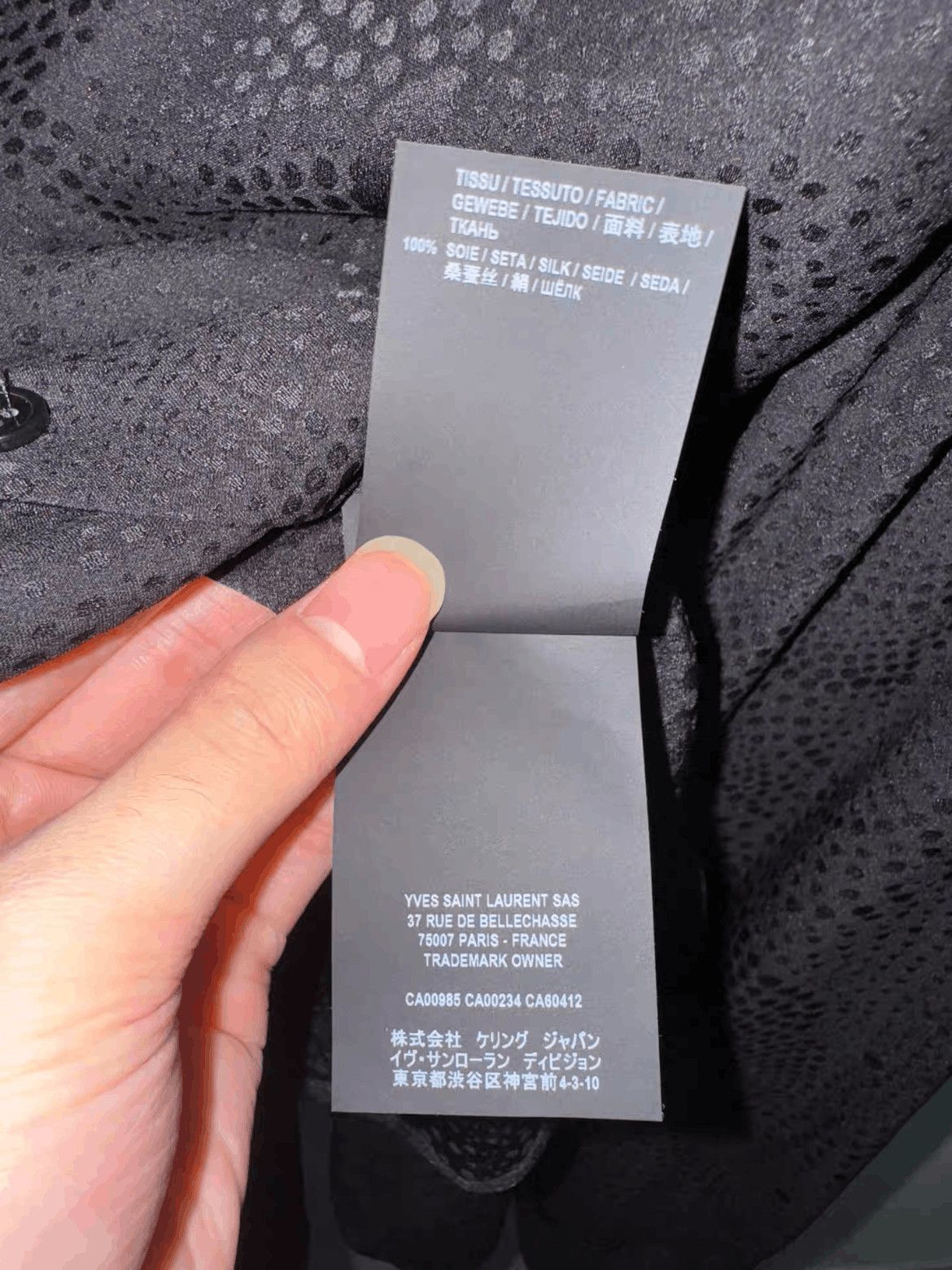Saint Laurent Paris Sz 40 Saint Laurent Paris 20SS Runway Dark Pattern Shirt-25 Size US L / EU 52-54 / 3 - 7 Thumbnail