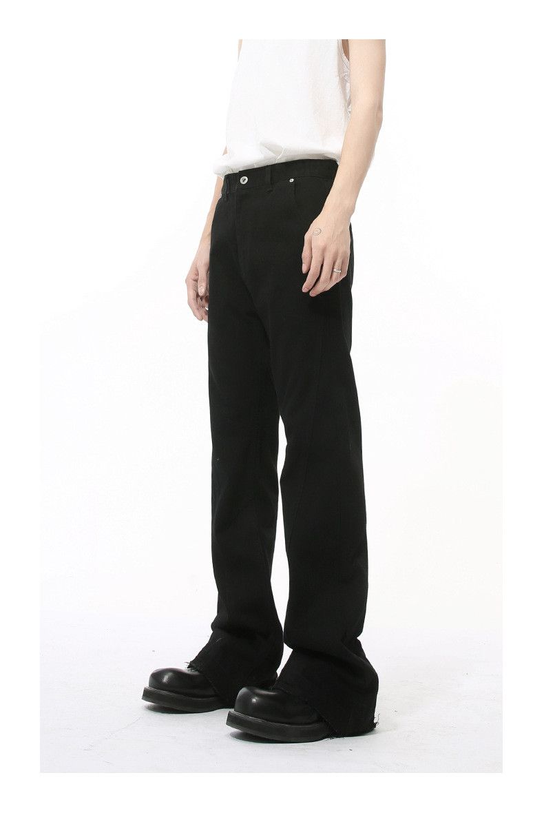 Japanese Brand × Jean Japanese slim black simple tassel flared jeans Size US 32 / EU 48 - 4 Thumbnail