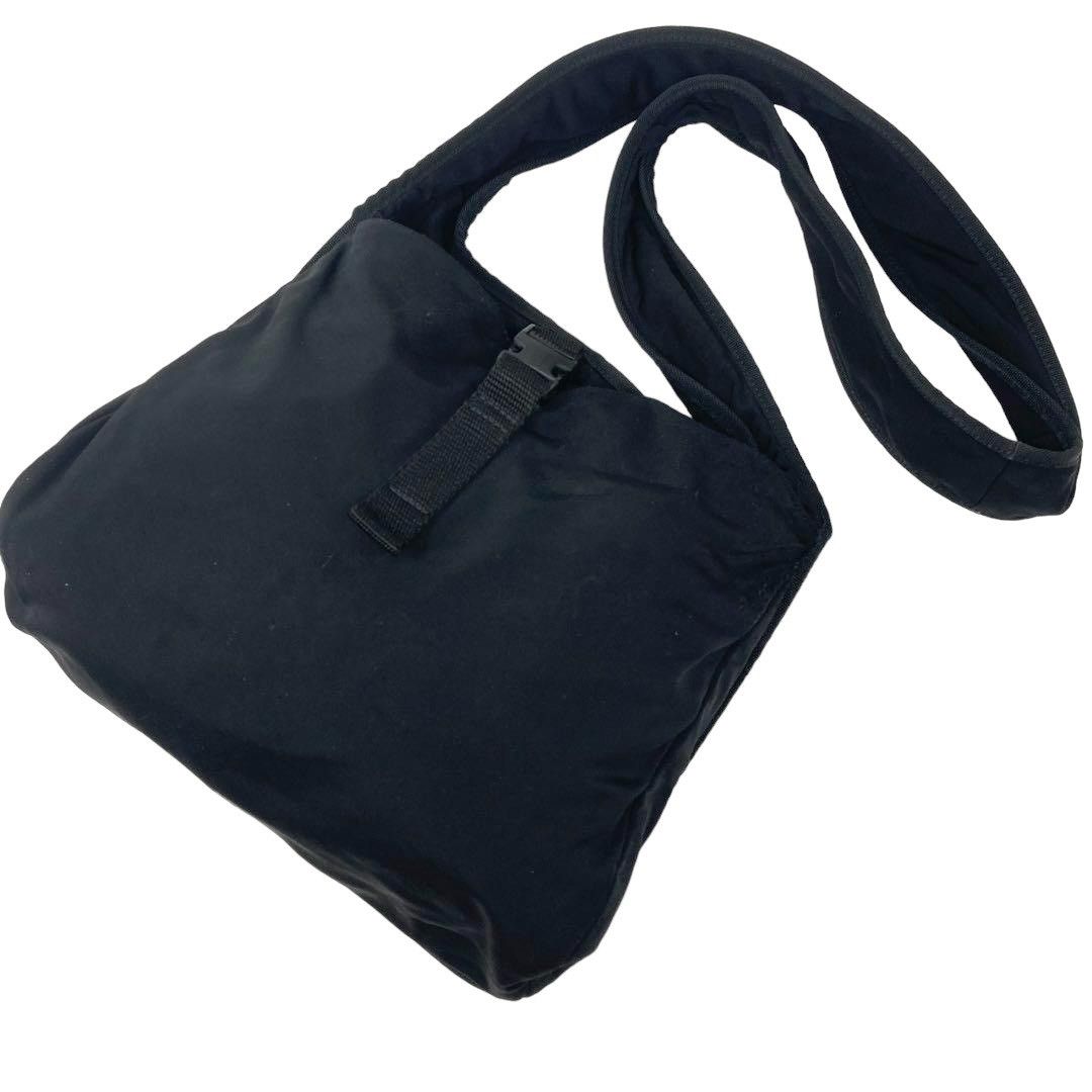 image of Miu Miu Nylon Shoulder Bag in Black, Men's