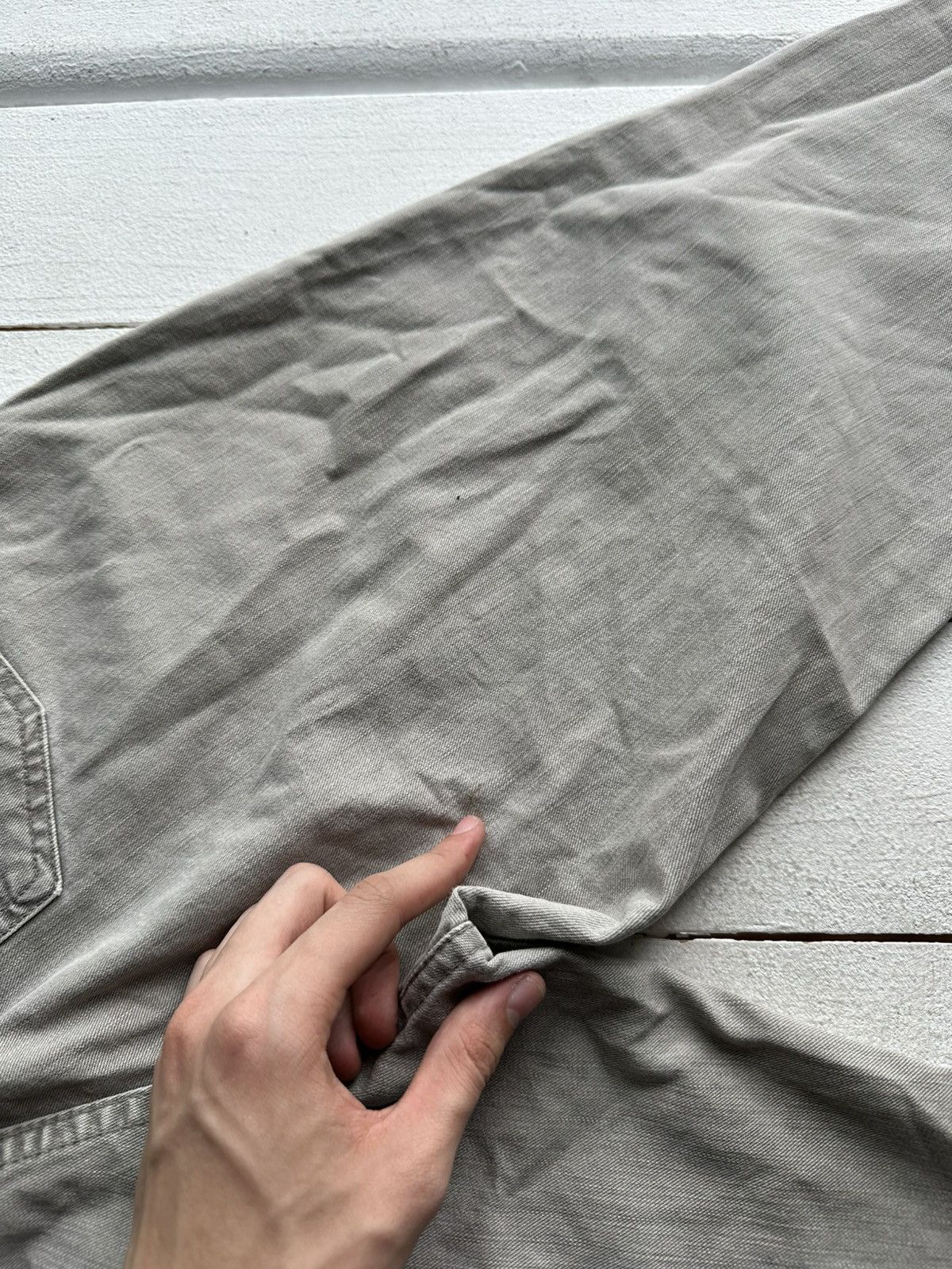 Giorgio Armani VNTG🚨90s Armani Jeans Denim Gray Baggy Mens Pants 30US Size US 32 / EU 48 - 14 Thumbnail