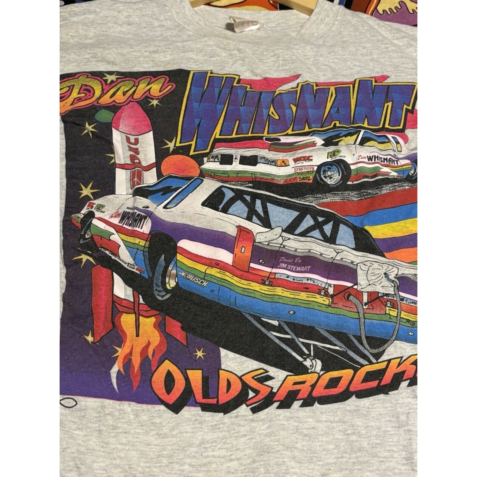 Other Vintage Dan Rocket Nascar Vintage Racing T-shirt grey size L Size US L / EU 52-54 / 3 - 3 Thumbnail