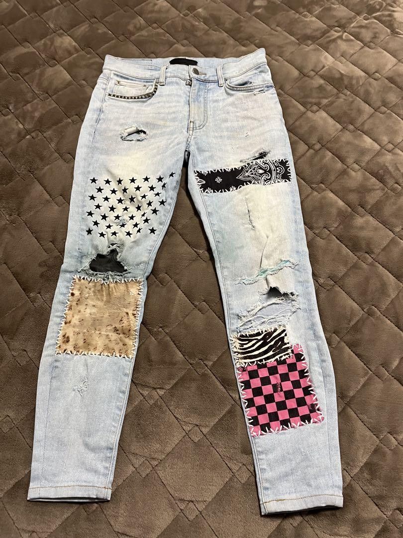 AMIRI 19SS Patchwork Skinny Jean