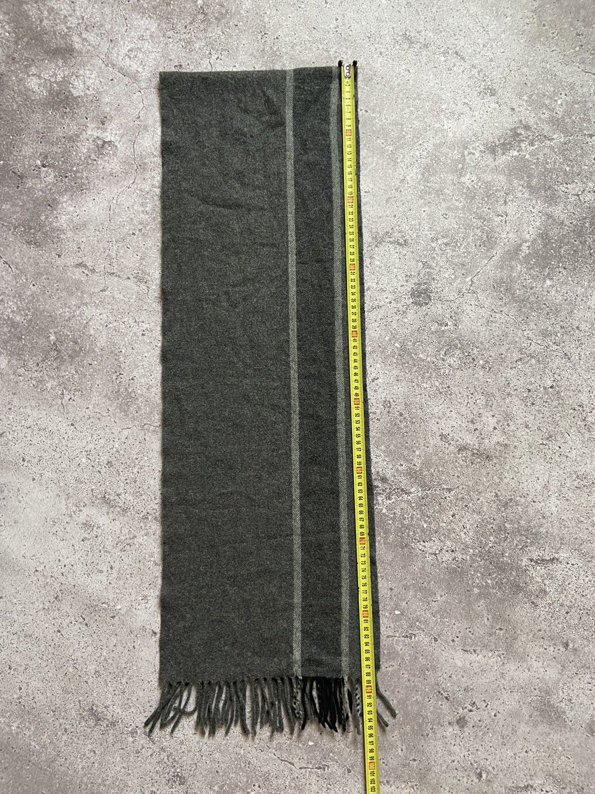 Burberry × Burberry Prorsum Burberry Logo Charcoal Grey 100% Cashmere Scarf Size ONE SIZE - 6 Thumbnail