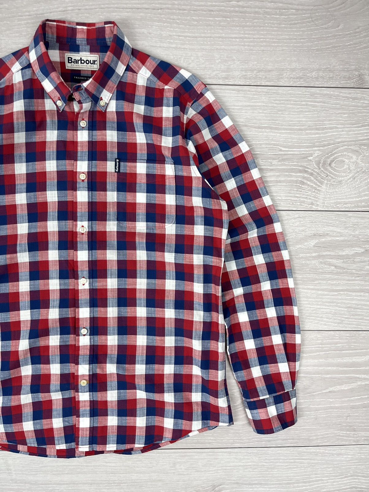 Barbour Barbour Gingham 25 Tailored Oxford Checkered Shirt Size US M / EU 48-50 / 2 - 3 Thumbnail