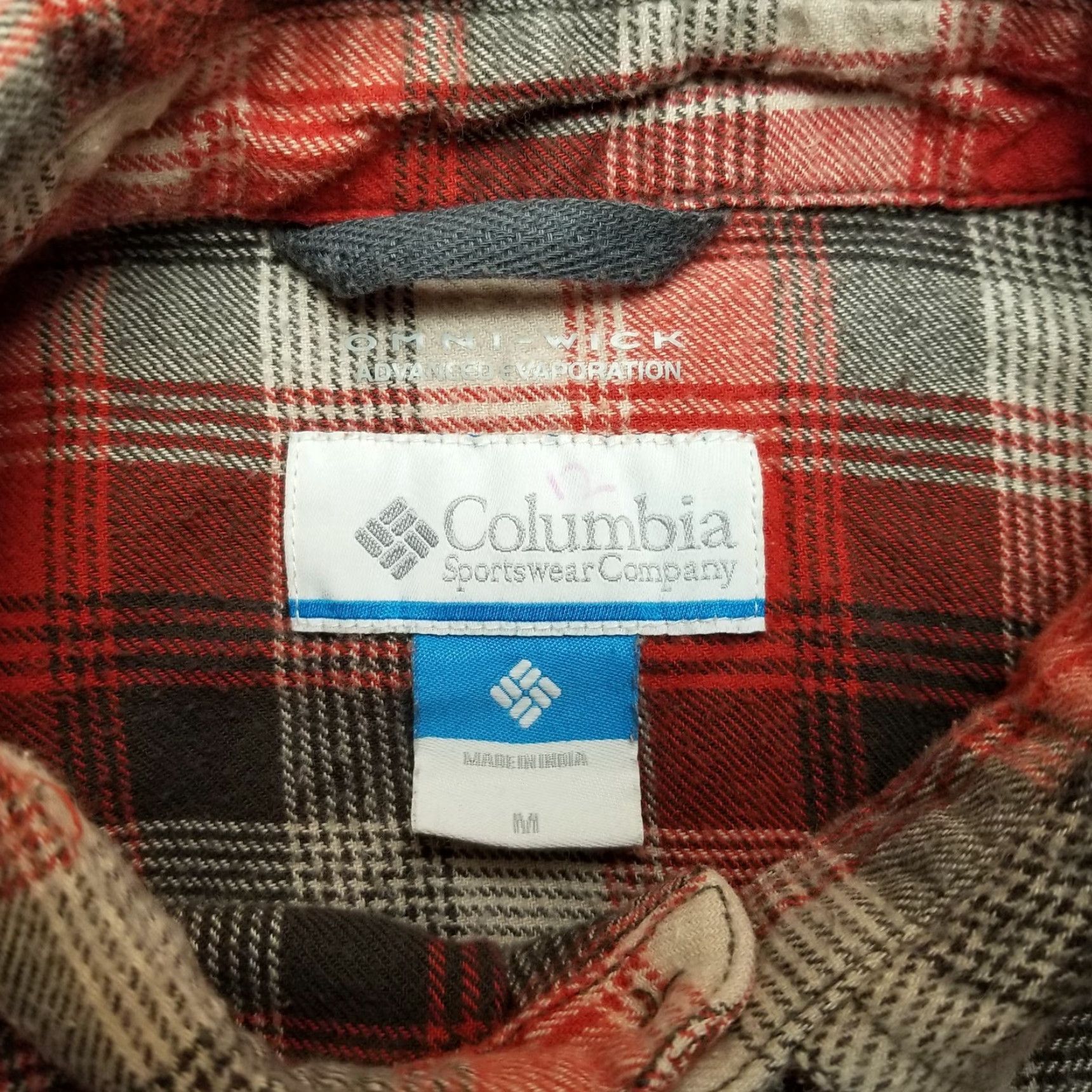 Vintage Columbia Shirt Mens M Red Flannel 100% Cotton Omni Wick Advance Evaporation Button-Up Long Sleeve Plaid Casual Mens Size US M / EU 48-50 / 2 - 5 Thumbnail