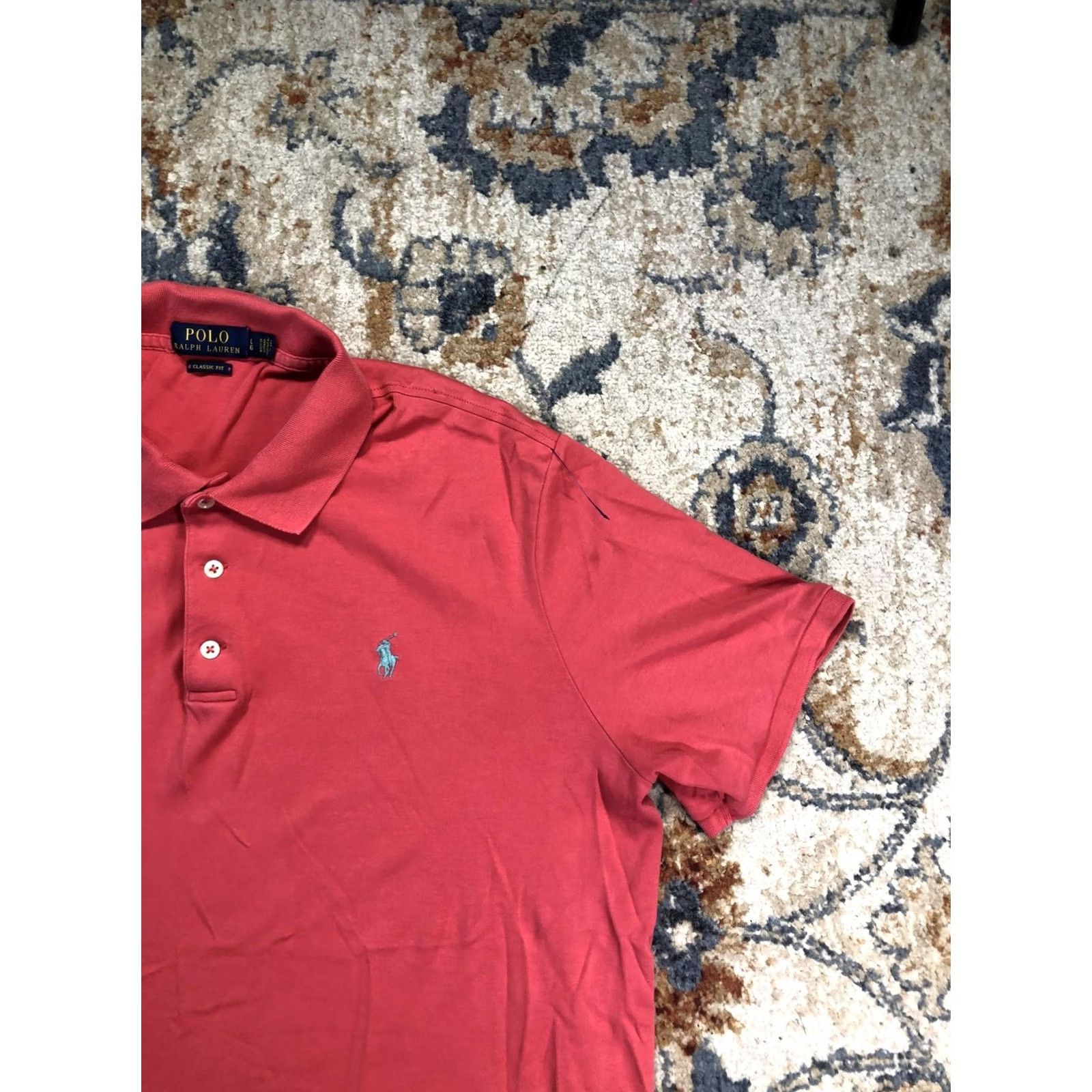Polo Ralph Lauren Polo Ralph Lauren Polo Shirt Mens Large Red Pony Logo Classic Fit Short Sleeve Size US L / EU 52-54 / 3 - 4 Thumbnail