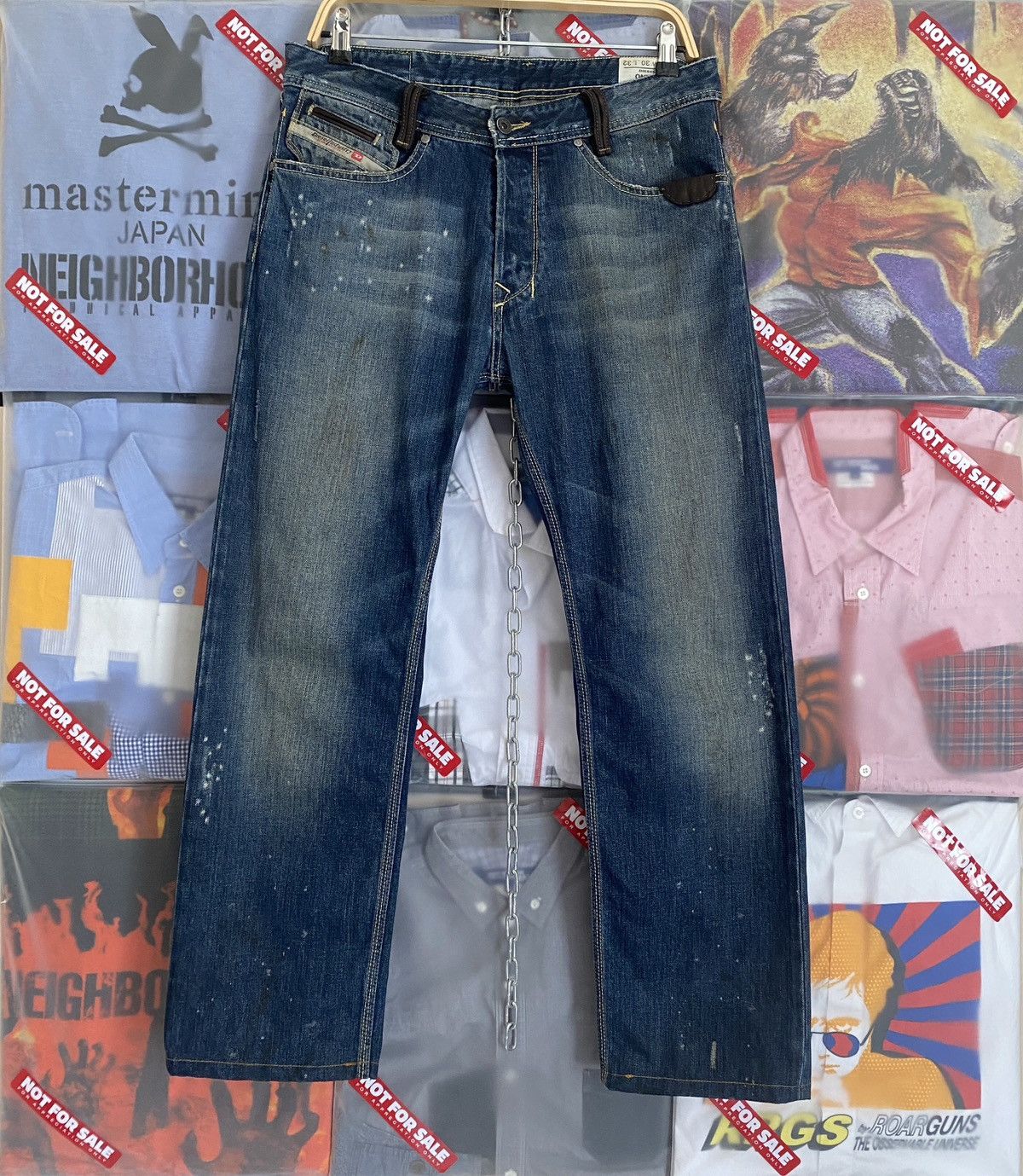 Diesel Vintage 2005 Diesel Onija Wash Denim Distressed Size US 33 - 3 Thumbnail