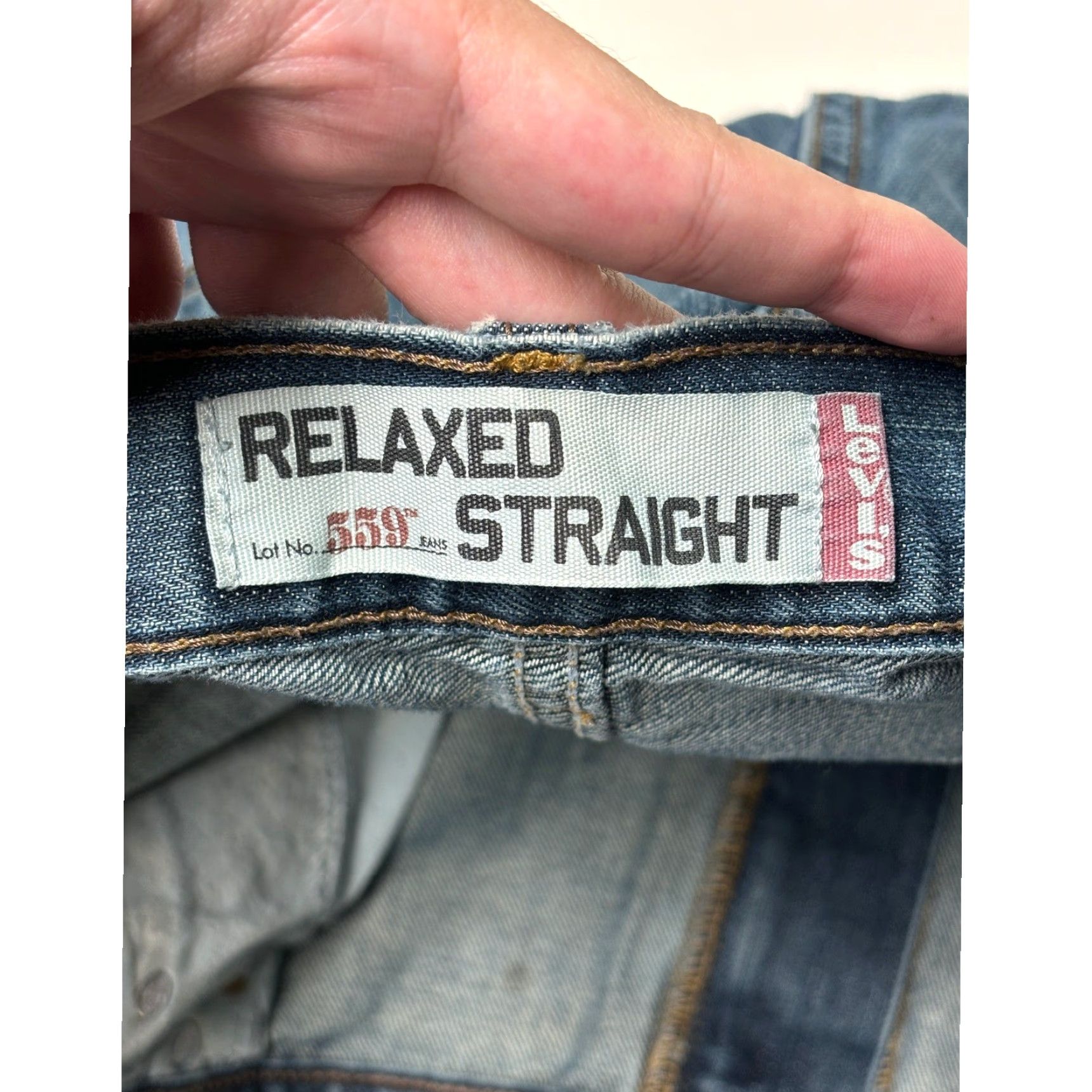 Denime Levi Strauss 559 Relaxed Straight Denim Jeans Men's Blue Cotton W36 L34 Size US 36 / EU 52 - 5 Thumbnail