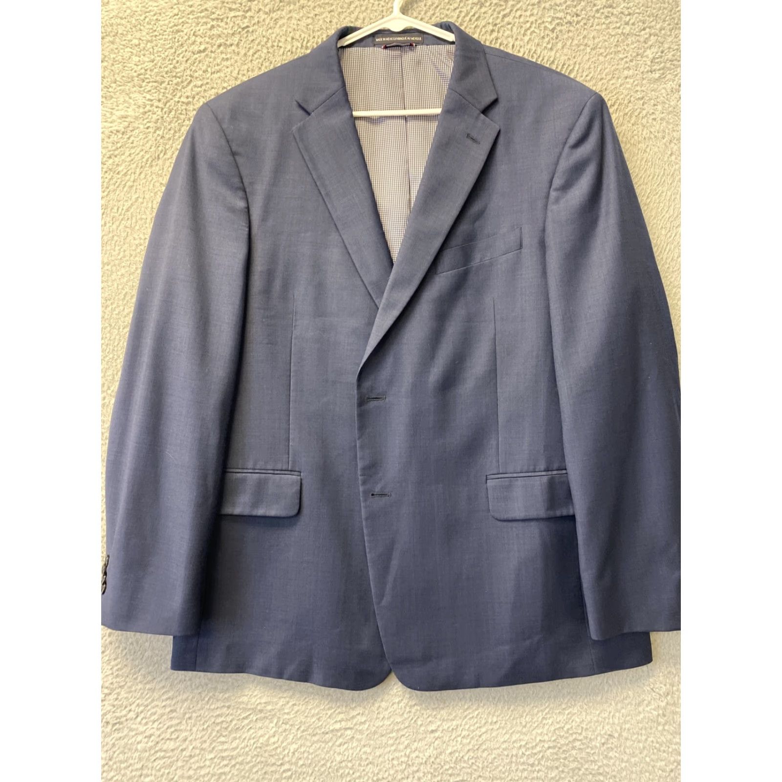 Tommy Hilfiger VINTAGE Tommy Hilfiger Suit Jacket BlazeNavy Blue 46R Wool Blend / 99-1 Men Blazer Wool Fall Spring Winter Size 46R - 3 Thumbnail
