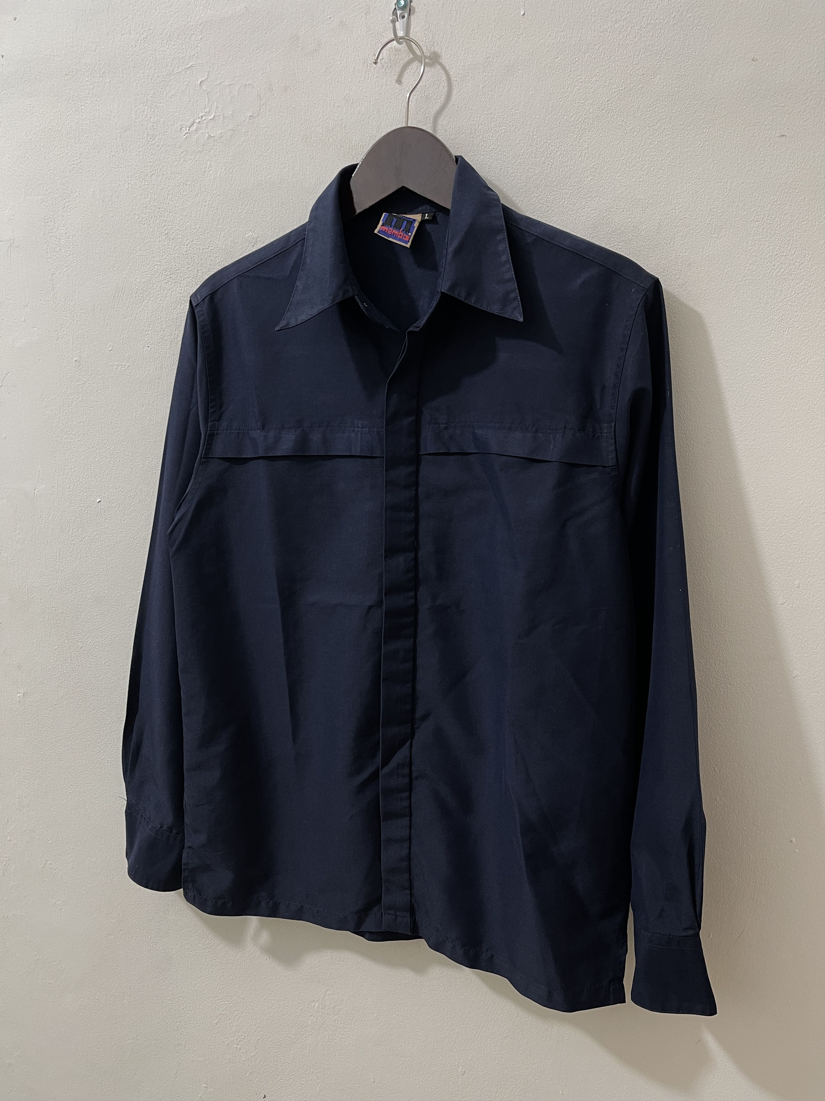 Mambo Vintage Rare Mambo Worker Hidden Button Navy Shirts Size US L / EU 52-54 / 3 - 2 Thumbnail