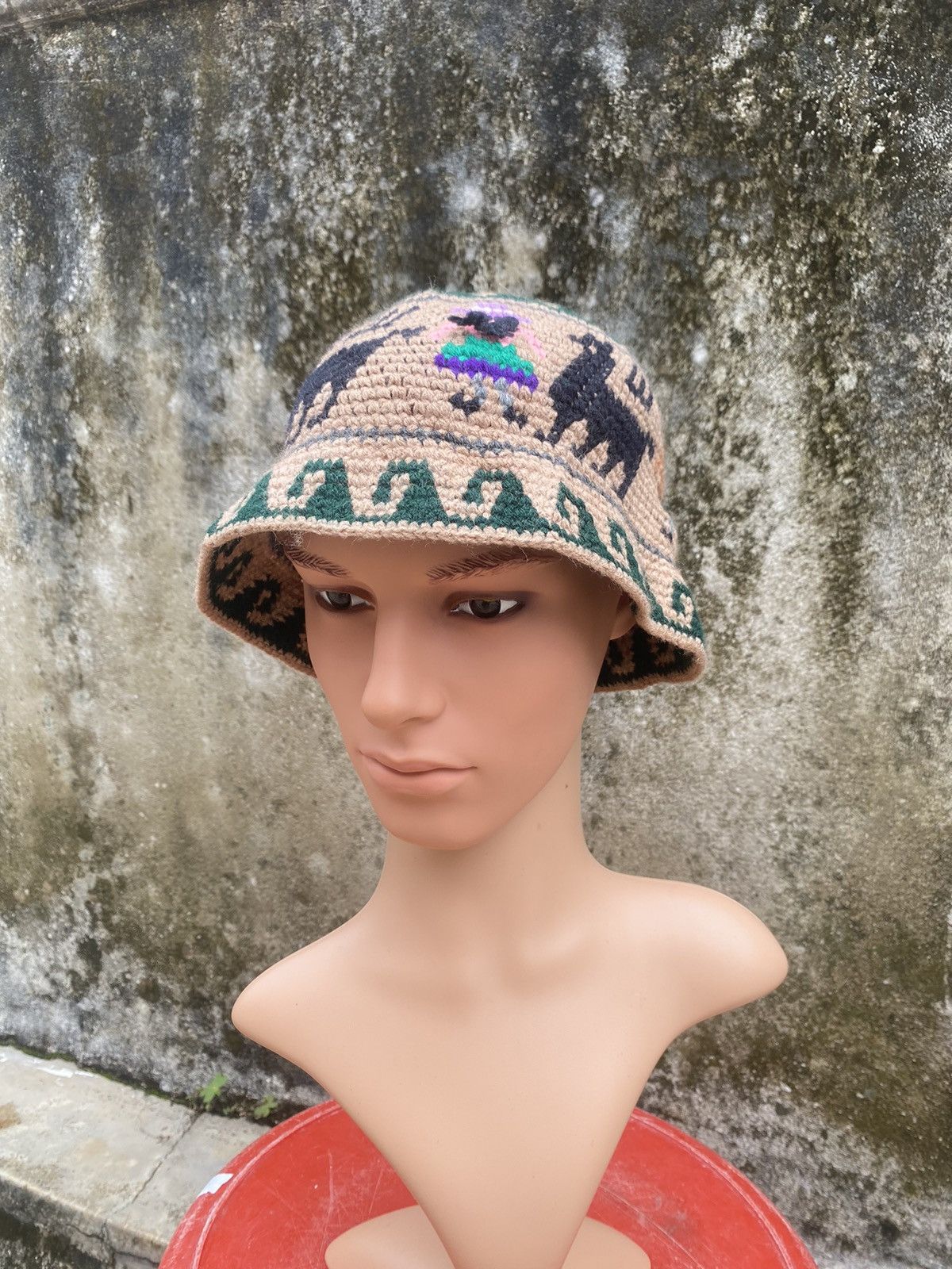 Vintage Vintage Alpaca Knitted Hat Size ONE SIZE - 1 Thumbnail